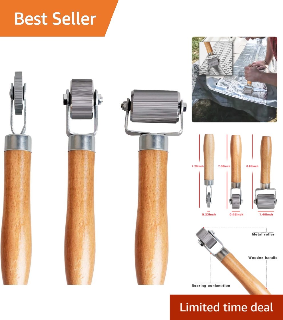 3-Pcs Car Sound Deadening Roller Tool for Efficient Auto Noise Control