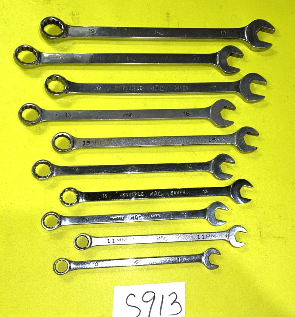 MAC TOOLS 10 PIECE METRIC COMBINATION WRENCH SET 12-POINT