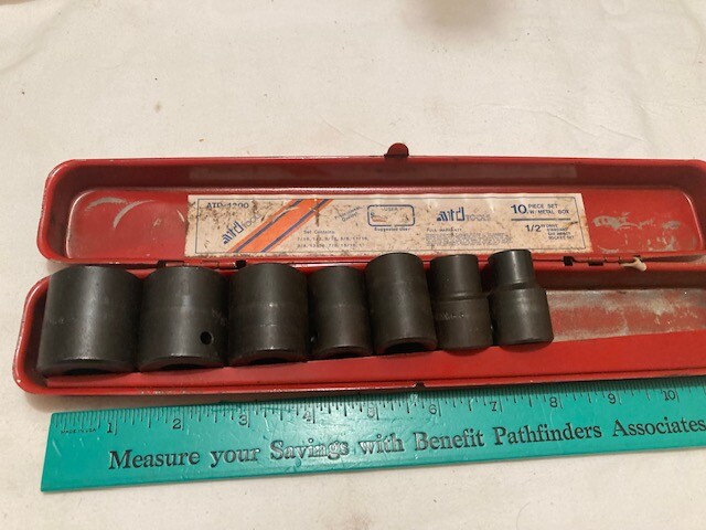 JAPAN QUALITY – ATD TOOLS 1/2″ DRIVE 6 POINT IMPACT SOCKETS (7) – FREE SHIP
