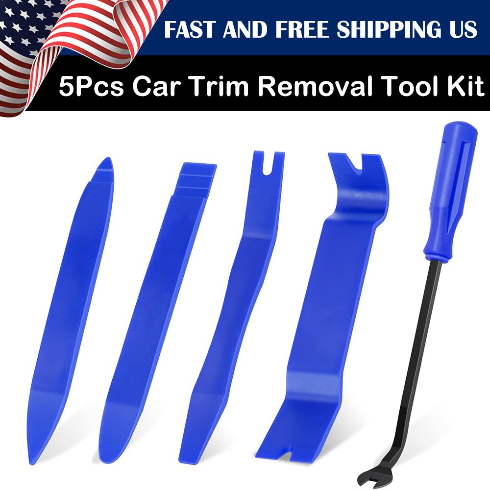 5pcs Car Trim Removal Tool Kit Interior Door Panel Clip Fastener Removal Set
