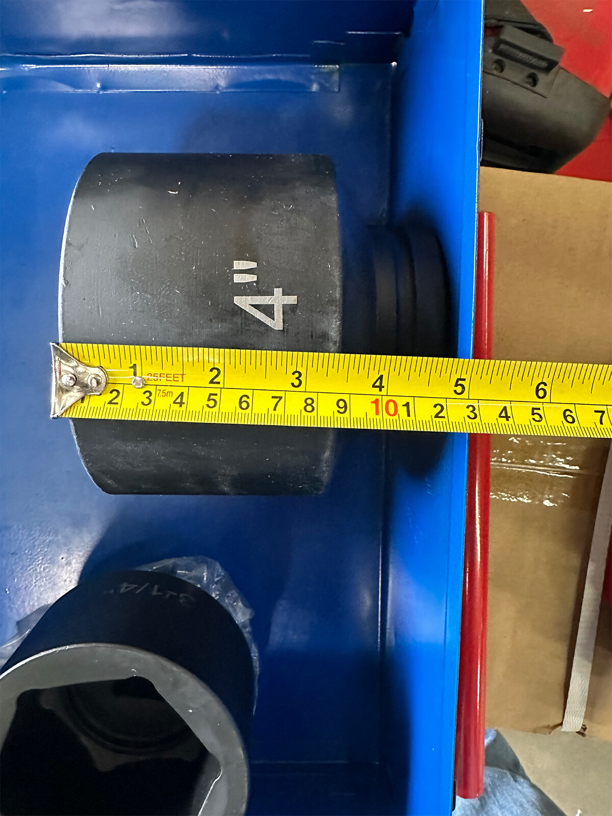 1″ DR. x 4″ SAE DEEP IMPACT SOCKET 6 POINT Cr-Mo for Truck Lug Nut Heavy Duty