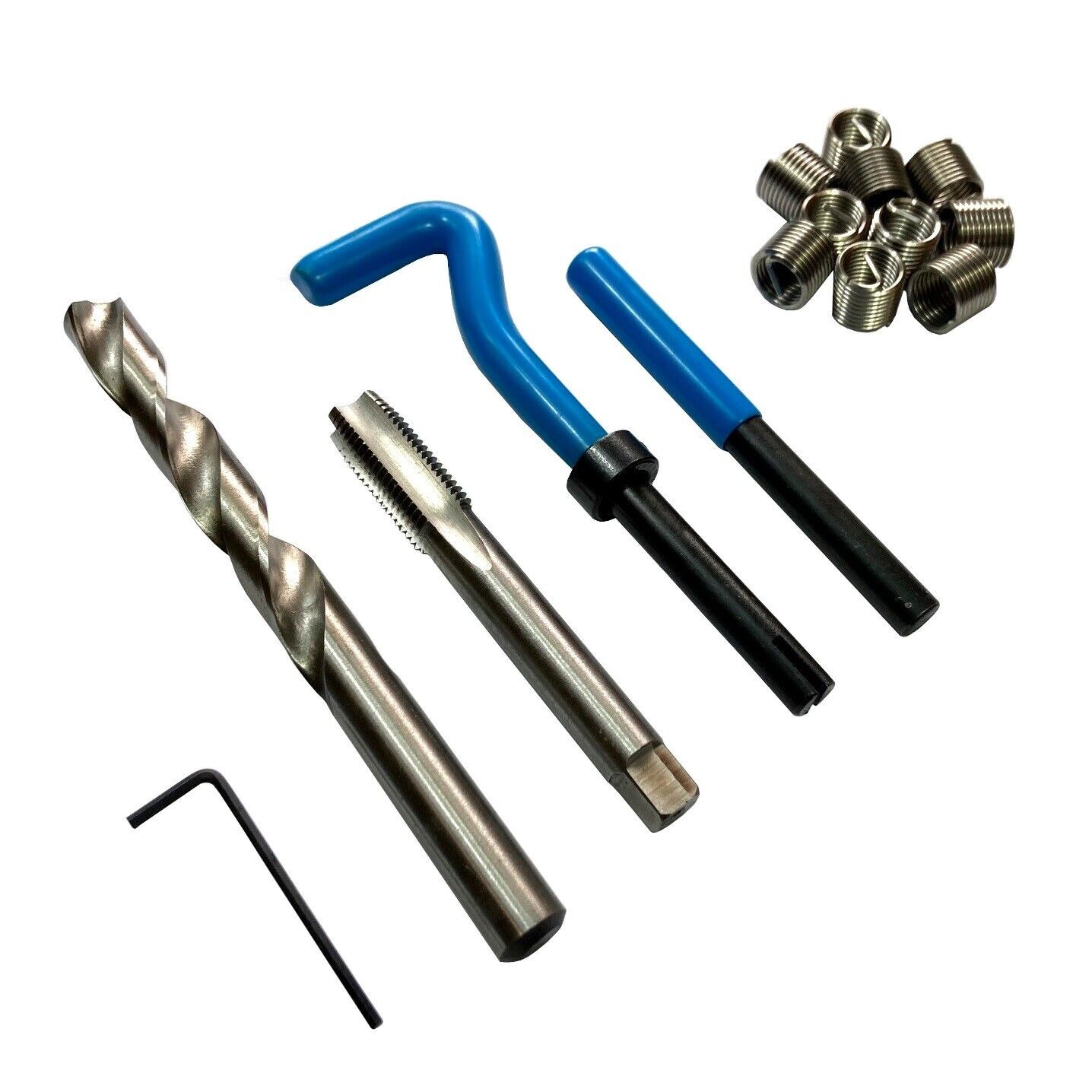 M12 X 1.5 THREAD REPAIR KIT 15 PIECE HELICOIL 12MM DAMAGED THREADS DRILL BIT KIT