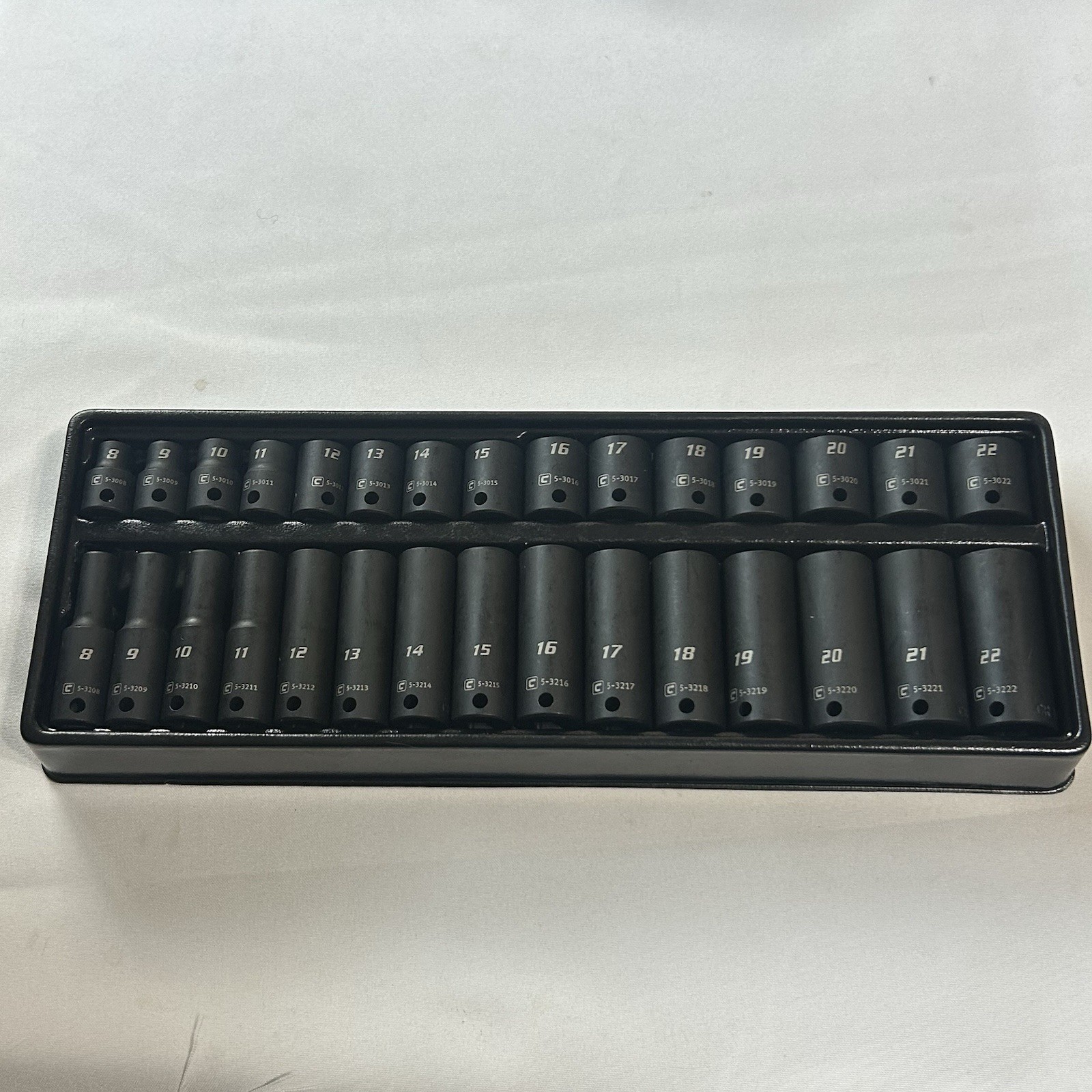 Capri Tools 3/8 in. Drive Shallow/Deep Impact Socket Set, 6-Point, Metric, 30-Pc