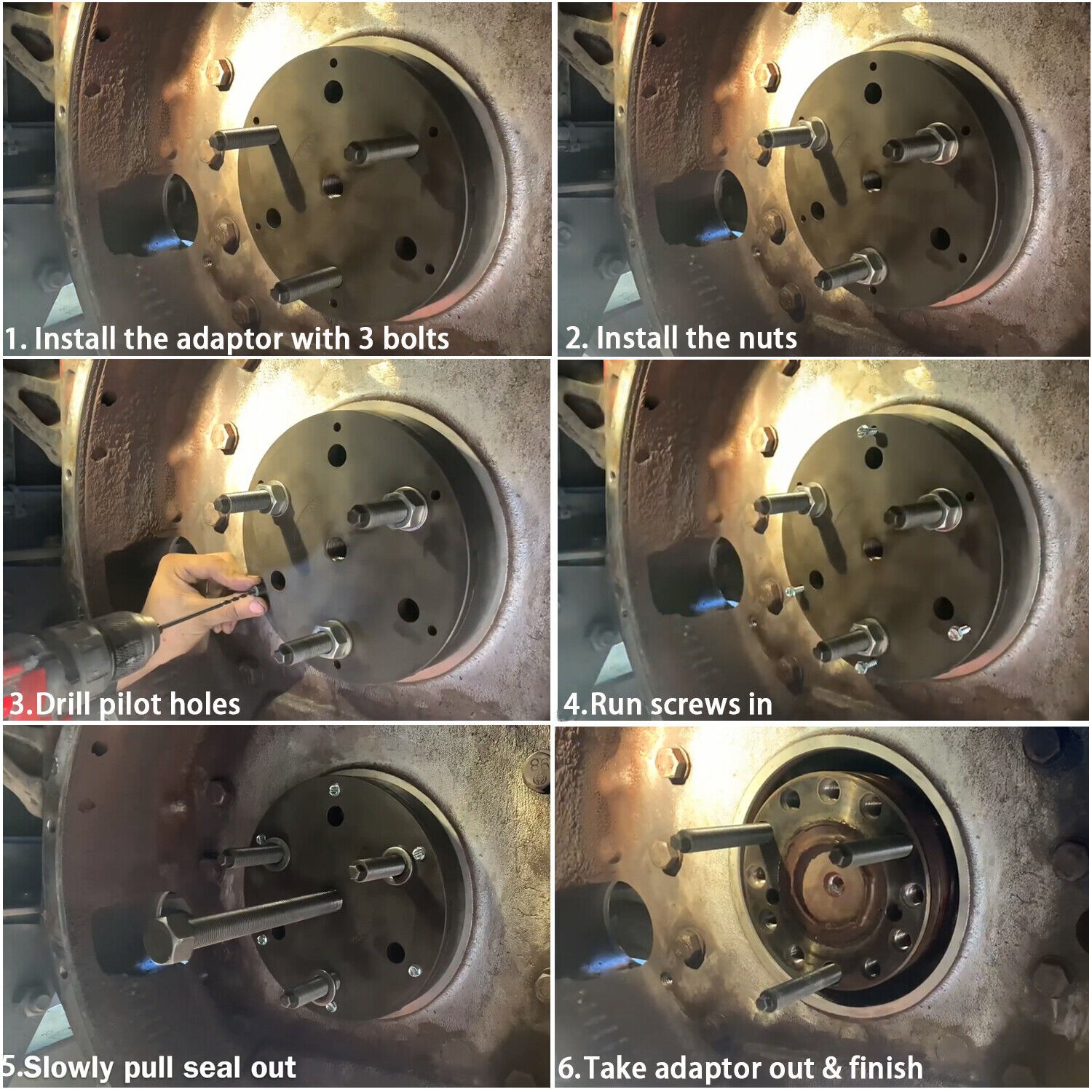 For Cummins ISX,QSX,ISX15,ISX12 Crankshaft Rear Main Seal & Wear Sleeve Tool Fit