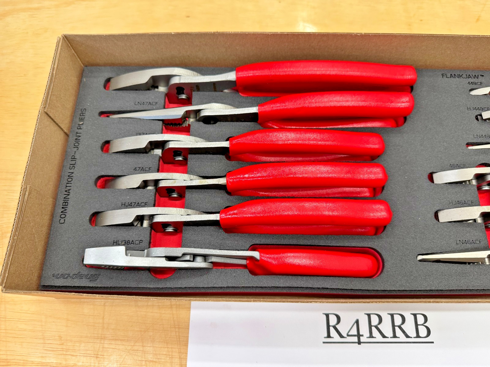 Snap-on Tools USA NEW RED 12pc Master Slip Joint Pliers Foam Set PLSJ1200FR RARE