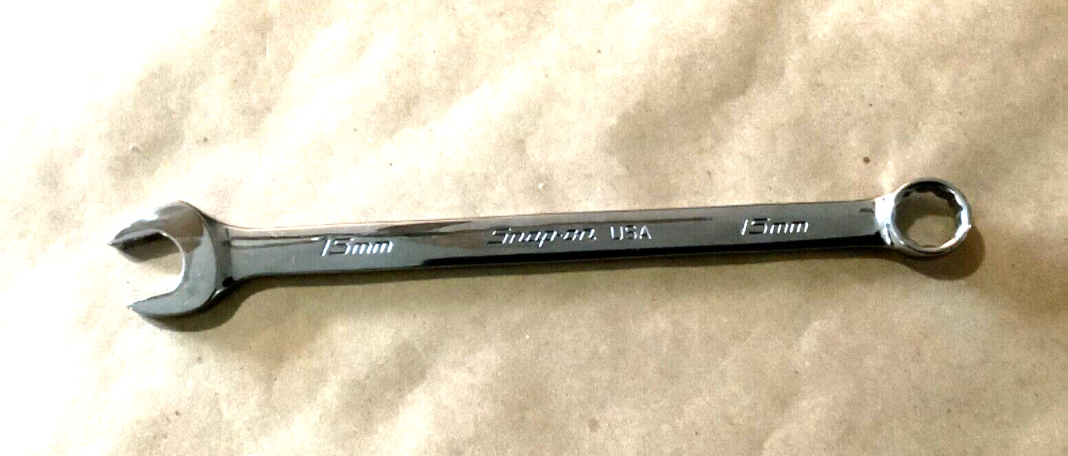 New Snap-on SOEXM15 15mm 12-Point Metric Standard Combination Wrench