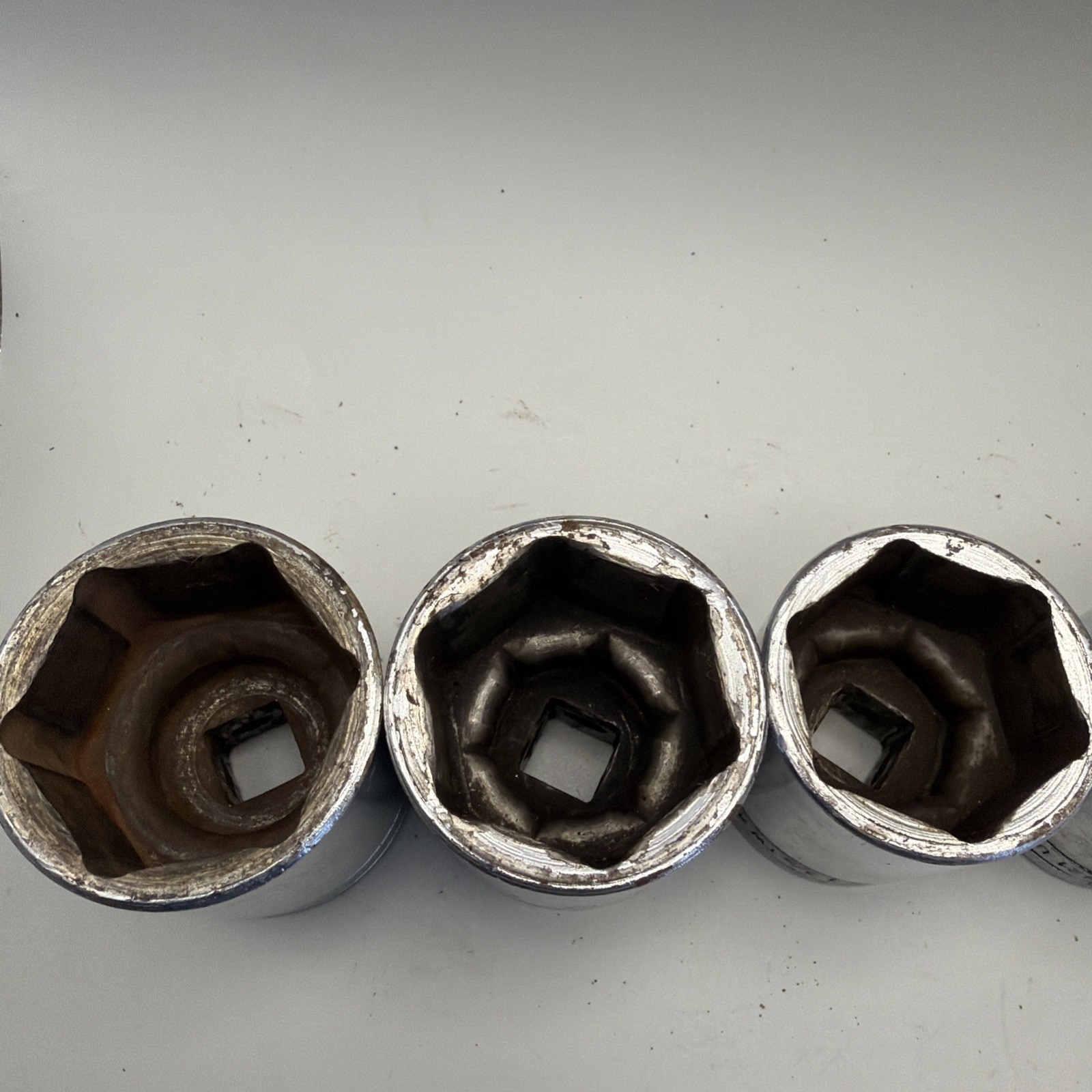 Snap-On Tools USA 6pc Large SAE 1-3/16″ to 1-1/2″ Socket Set Lot, 1/2″ Drive