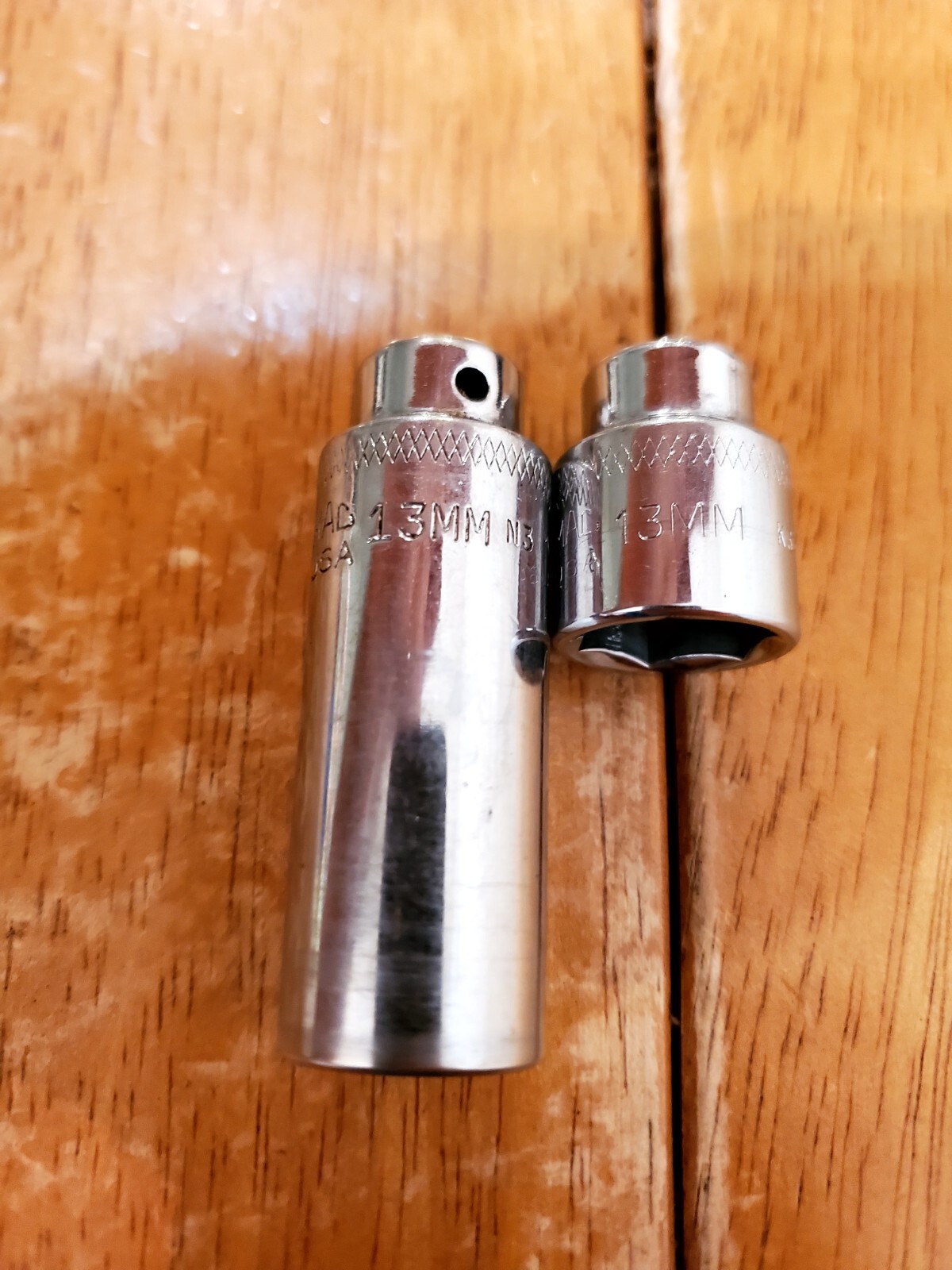 Mac Tools 1/4 Drive 13MM 6PT Shallow Deep Sockets Lot Of 2