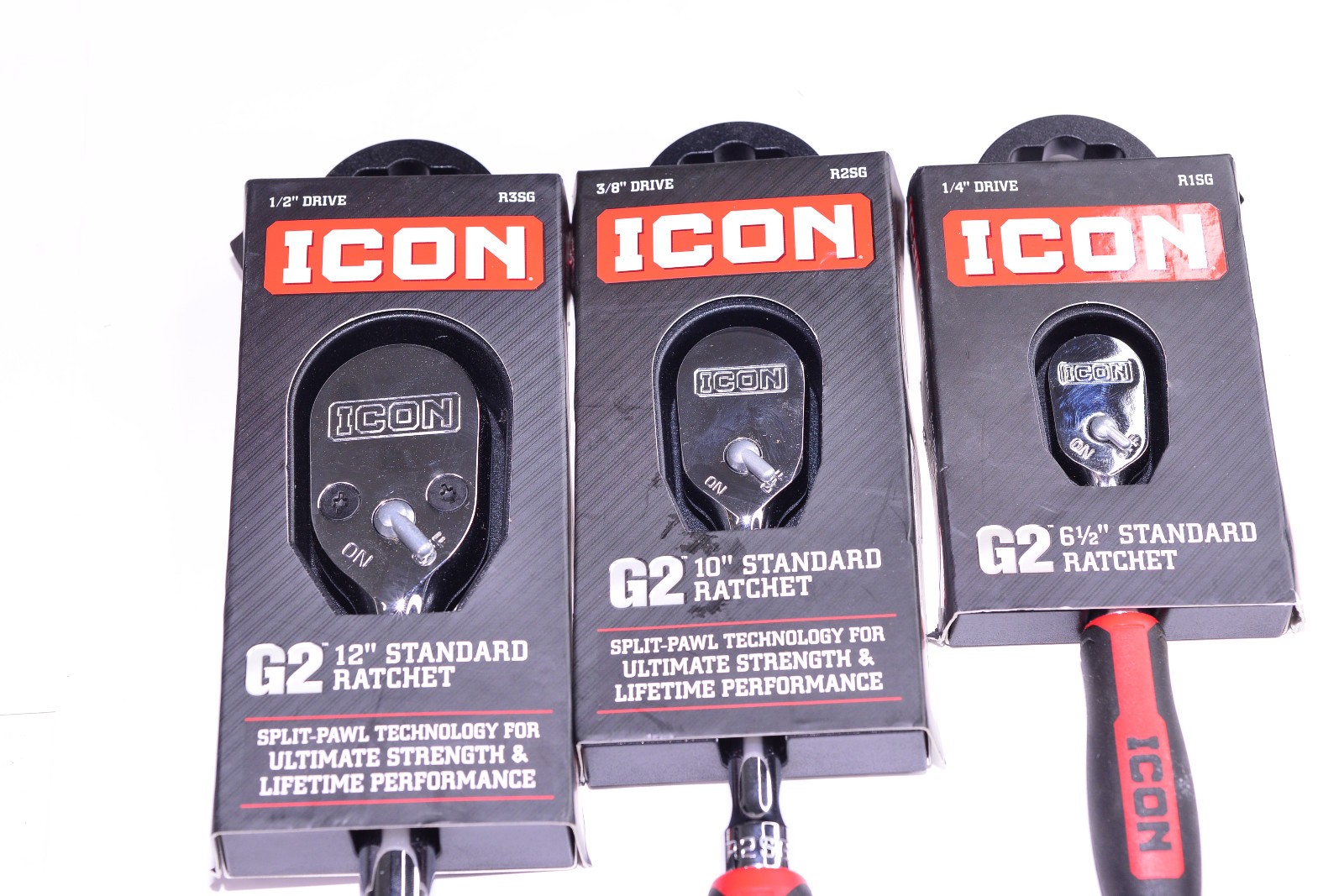 New ICON G2 Series 1/2″ & 3/8 & 1/4″ Drive R3SG R2SG R1SG Ratchet Set 70435
