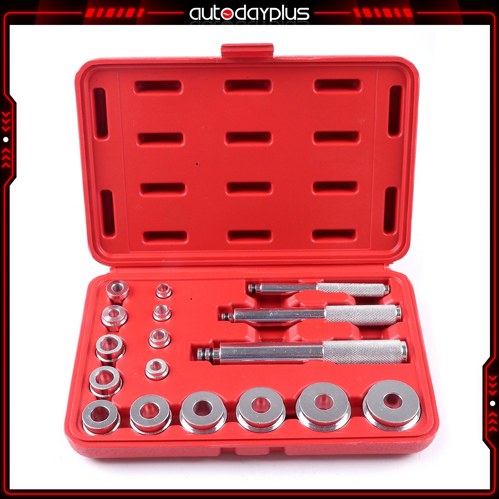 17Pc Bearing Race Seal Driver Disc Tool Wheel Axle Bushing Installer Remover Kit