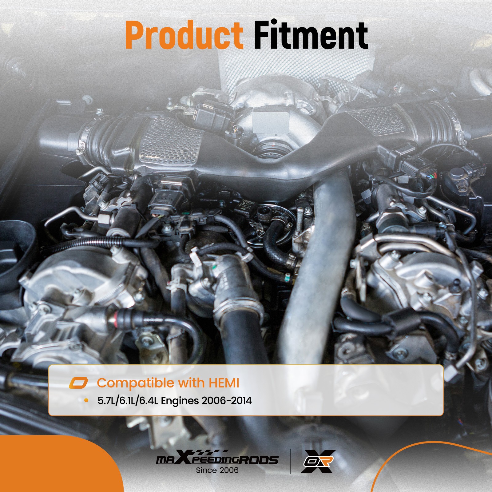 Steel Engine Support Bar for HEMI Engine Universal Adjustable Powder Coated