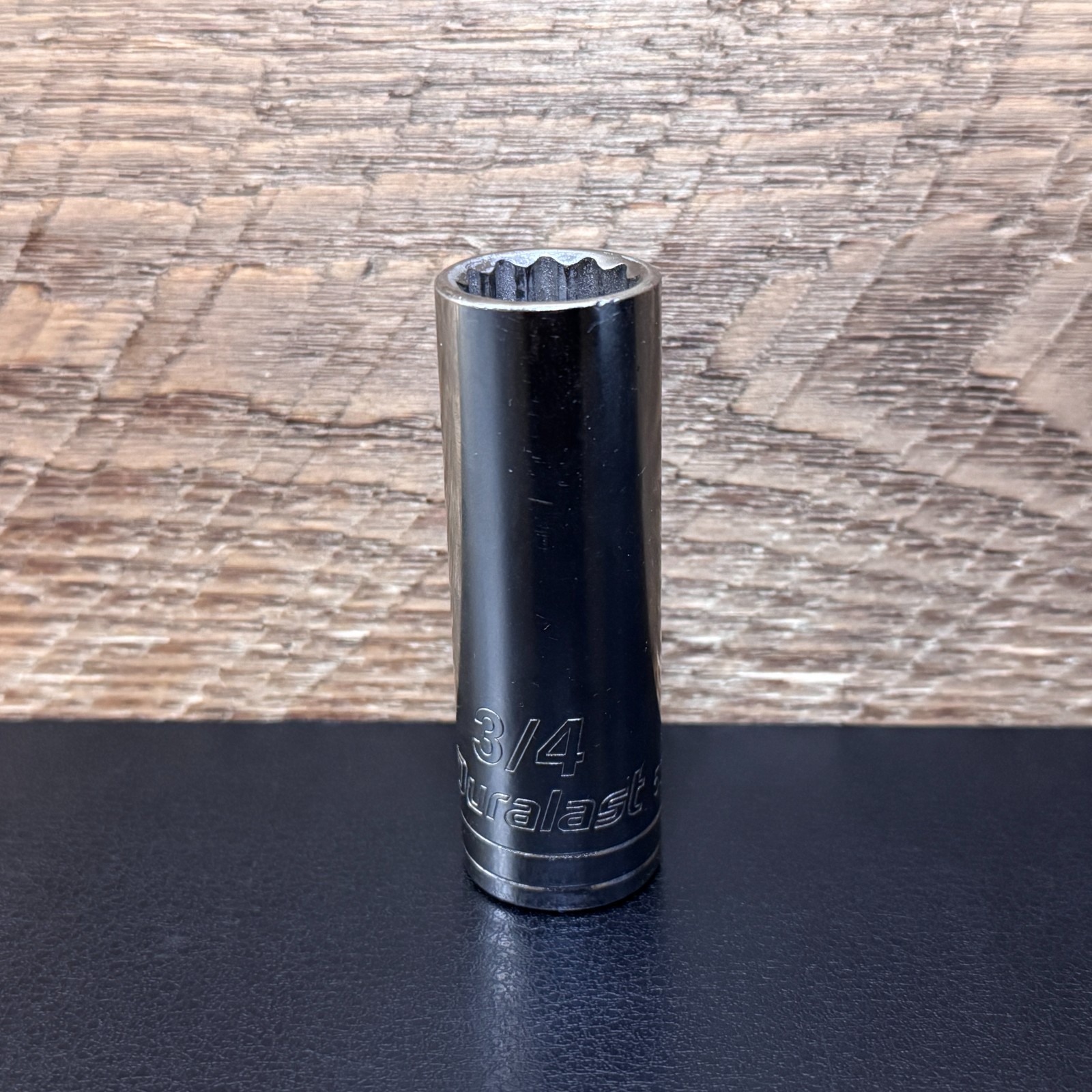 DURALAST 1/2 Drive SAE 3/4″ Deep Socket 12PT 50-284 Polished Chrome
