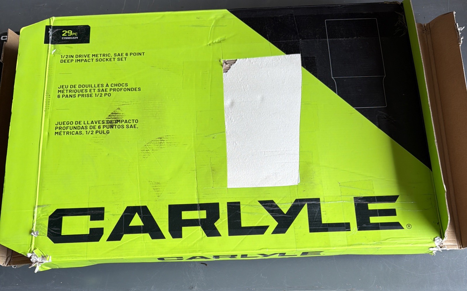 Carlyle By Napa 1/2 Dr Deep Impact socket Set SAE/Metric 29pc $290 Value