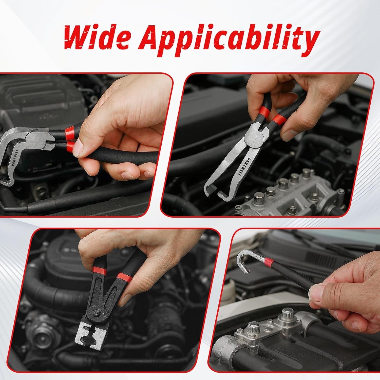 High Carbon Steel Electrical Disconnect Pliers Set: 4PC Car Repair Tool Kit