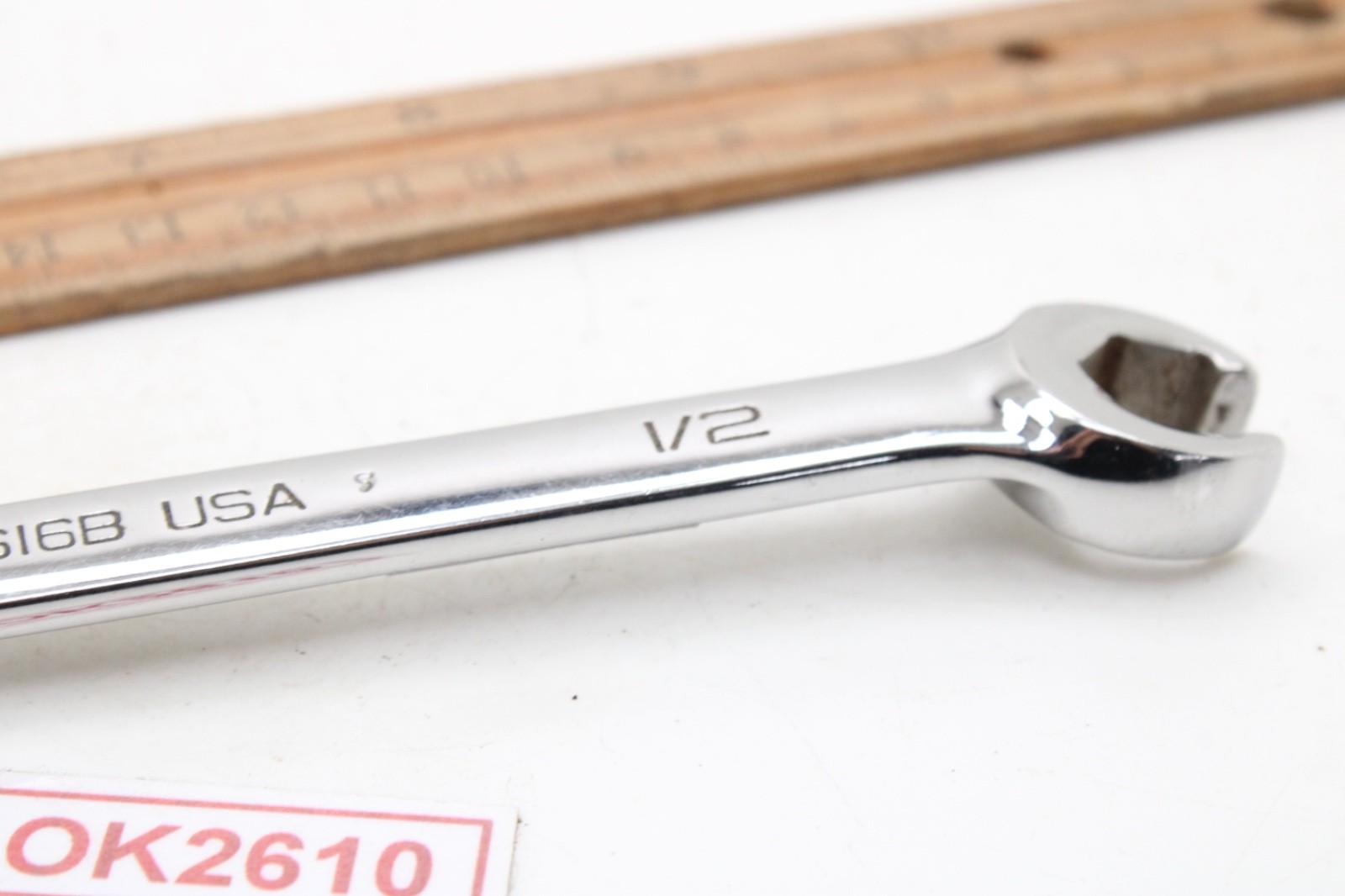 Snap On RXS16B 1/2″ Open End/Flare Nut Offset SAE Chrome Wrench USA