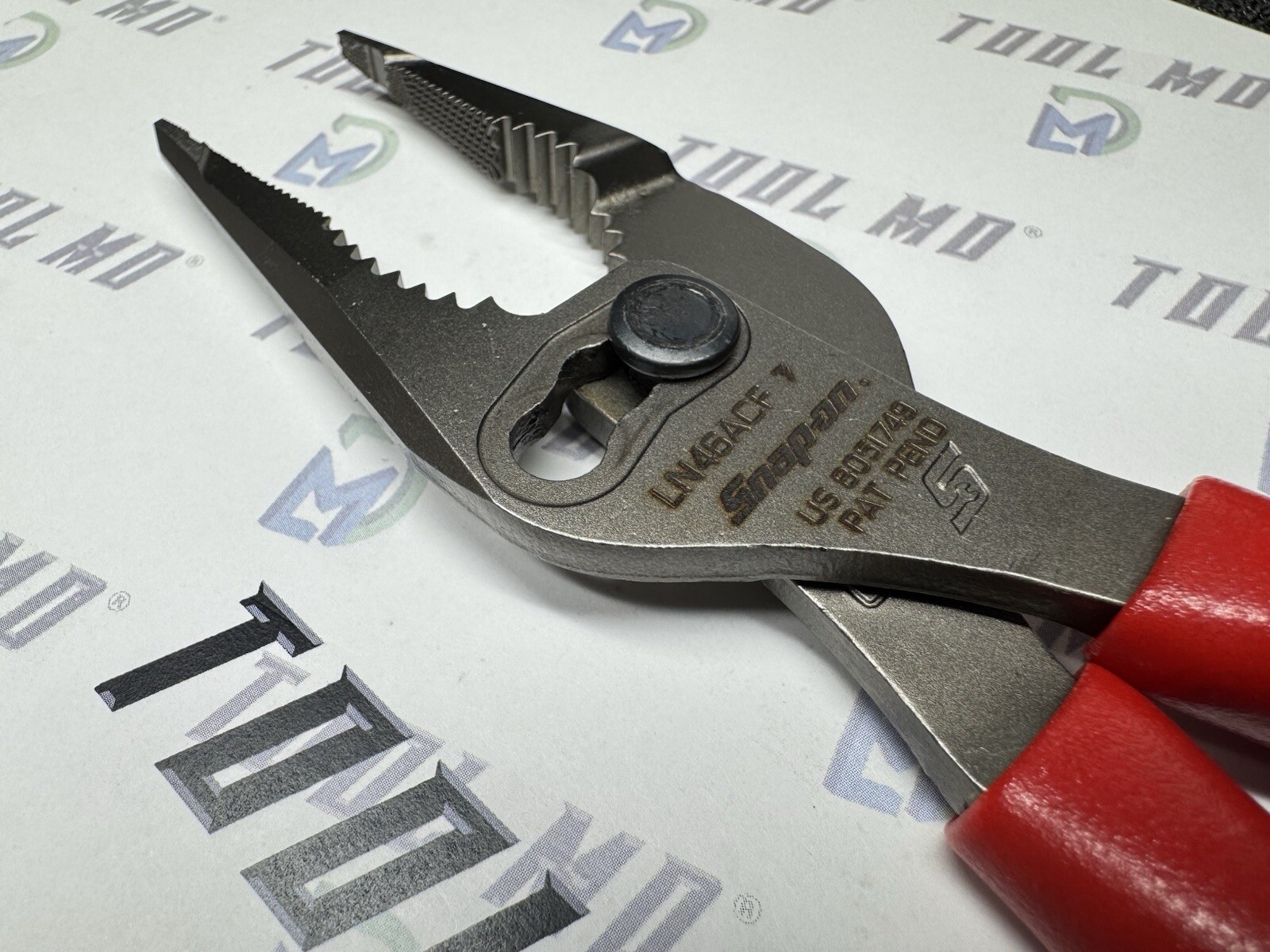 Snap-on Tools USA NEW RED 7″ Talon Grip Long Nose Slip Joint Pliers LN46ACF