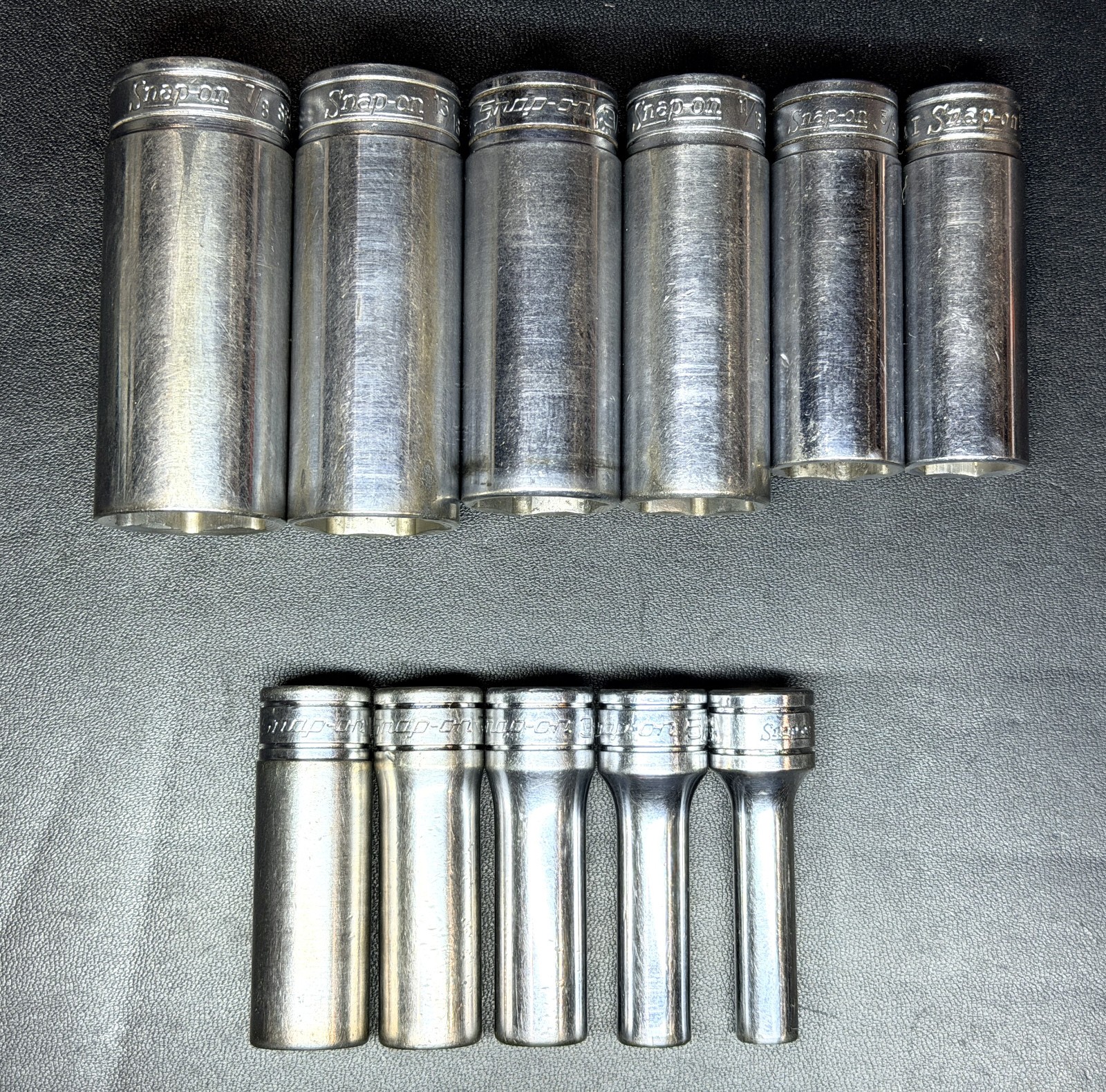 SNAP ON 211SFSY 11-PIECE 3/8″ DRIVE SAE DEEP 6-POINT SOCKET SET 1/4″-7/8″ USA