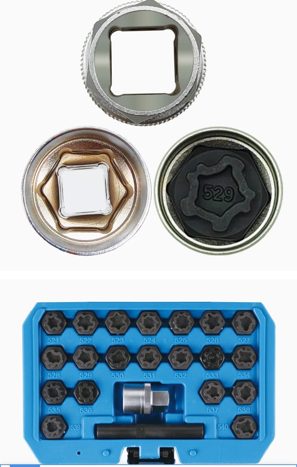 22PCS Wheel Lock Nut Socket Keys 4 VW VAG Volkswagen Anti-Theft Lug Nut Removal
