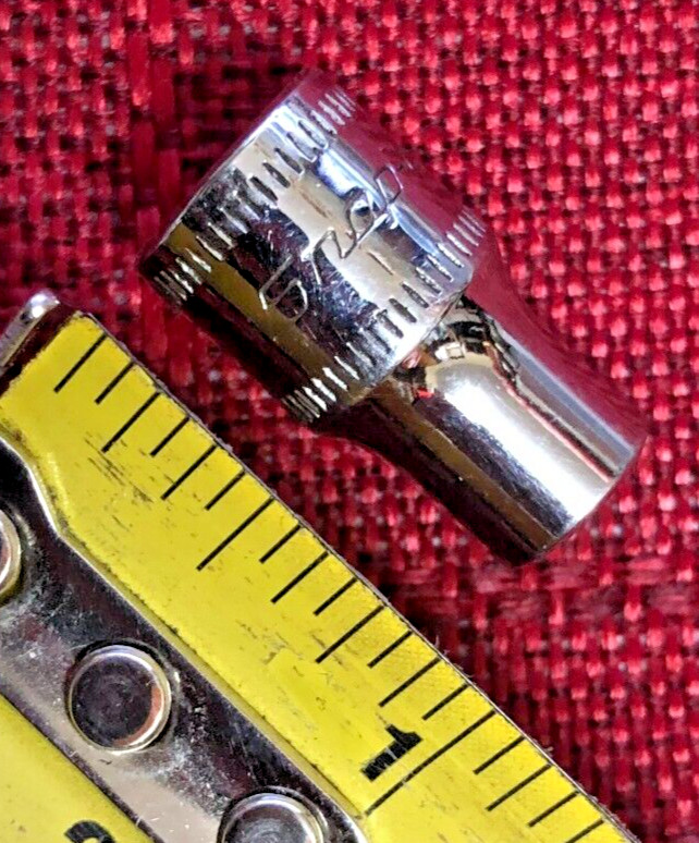 Snap-On TMM6 Metric 6mm Short Chrome Socket 1/4″dr 6pt 1″L 2008 USA Good 9/10 x