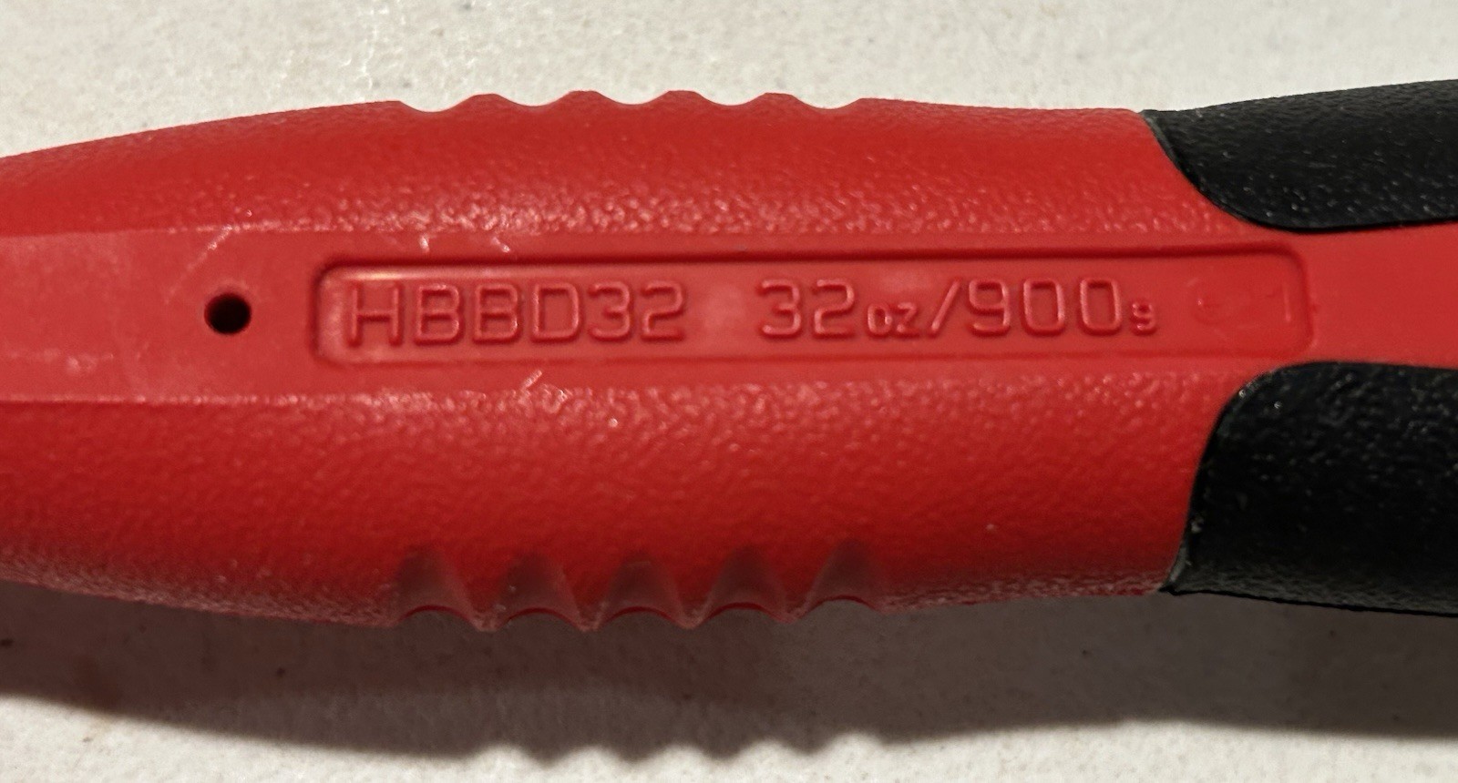 NOS Snap-on Tools USA RED 32oz/900g Soft Grip Dead Blow Hammer HBBD32G