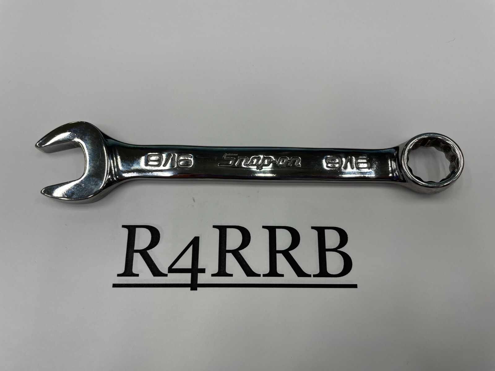 Snap-On Tools USA NEW 9/16″ SAE 12pt Short Length Chrome Combo Wrench OEX180B
