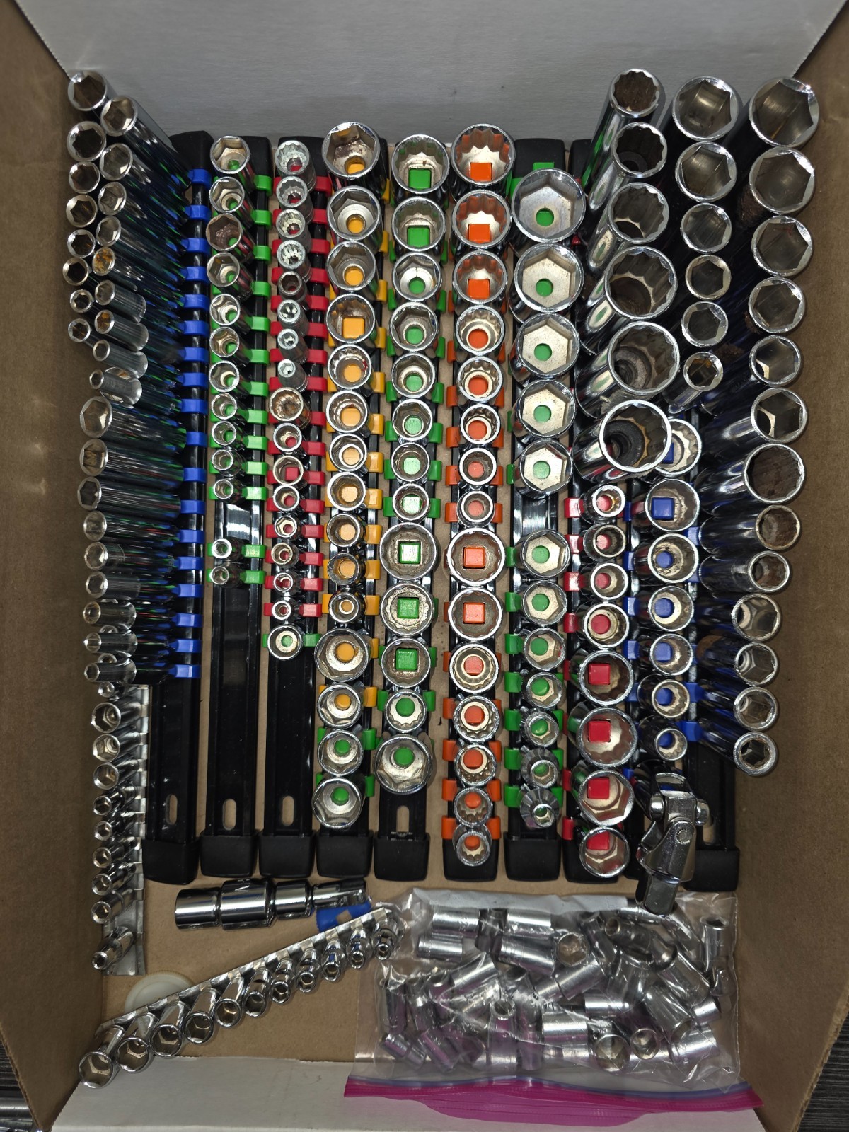 Lot of Misc Sockets, Ratchets, Extensions and Wrench’s – Sets are not complete