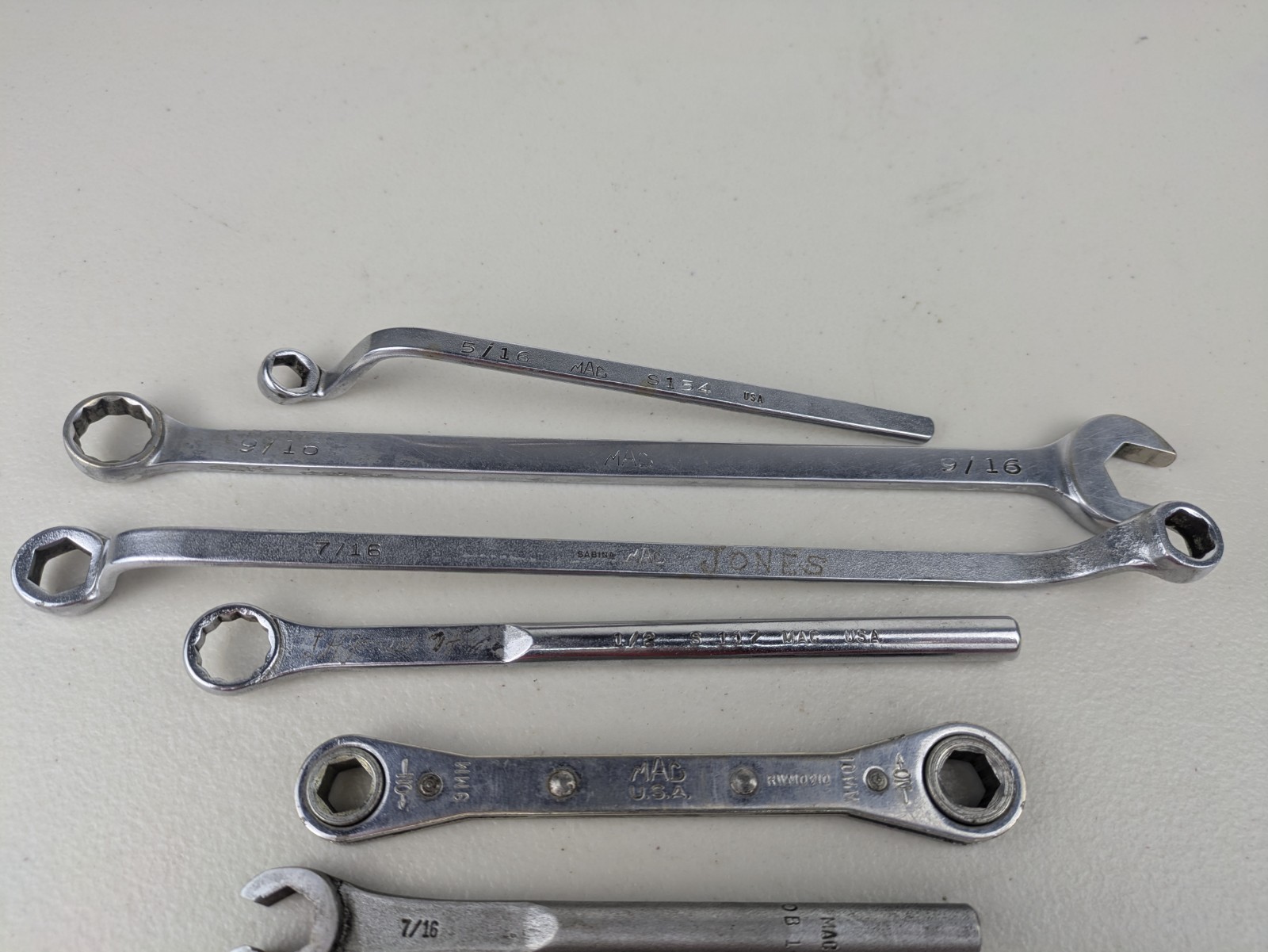 LOT of various Mac Wrenches 11 Pieces Some Specialty Ratcheting