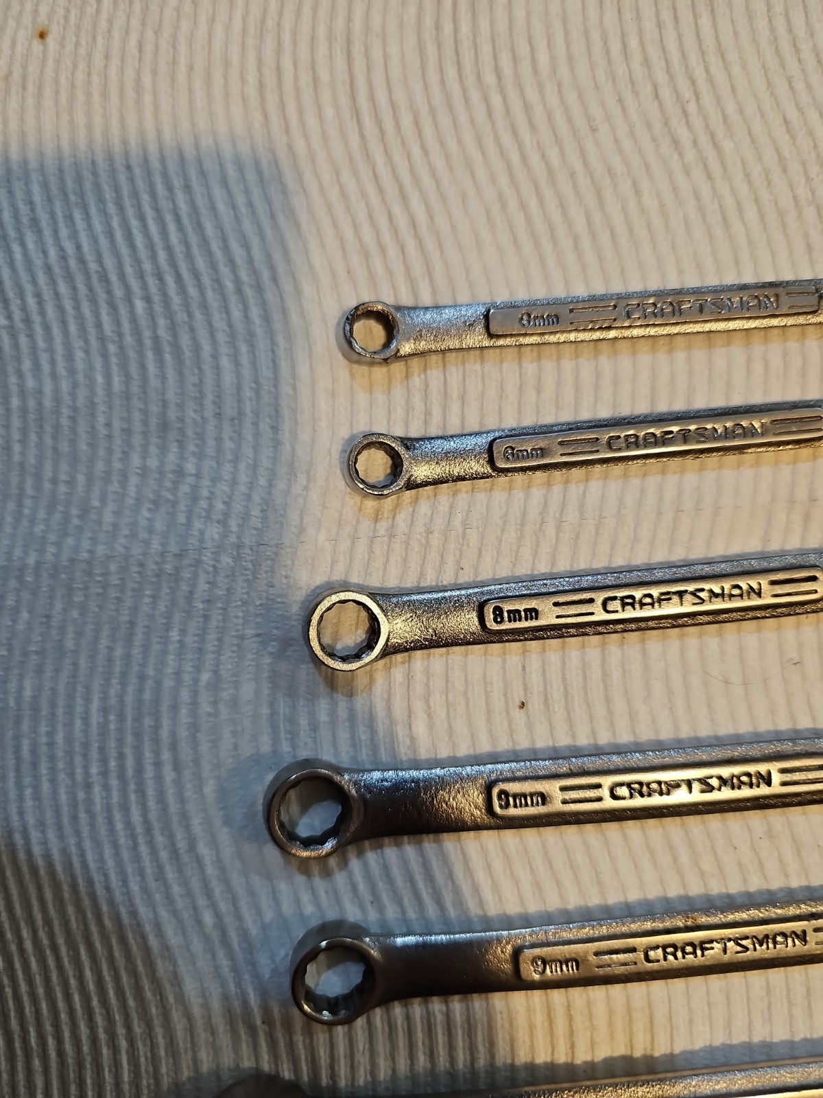 Vintage Craftsman USA -VV- Metric Wrench Lot 6mm 8mm 9mm 13mm 14mm 20mm 9-Pc