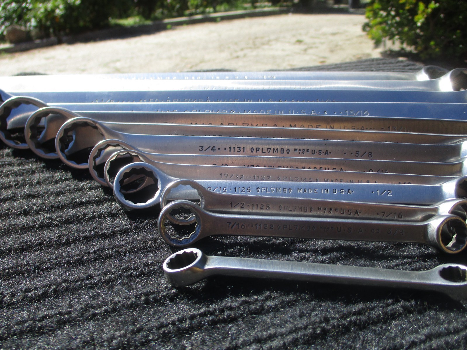 Plomb, Plvmb polished Box Wrench set 5/16 to 1 3/8, 1100 series