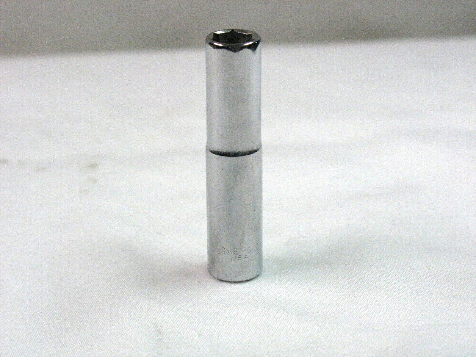 Armstrong U.S.A. 9/32″ 1/4″ Drive 6 Point Deep Chrome Socket #10-209