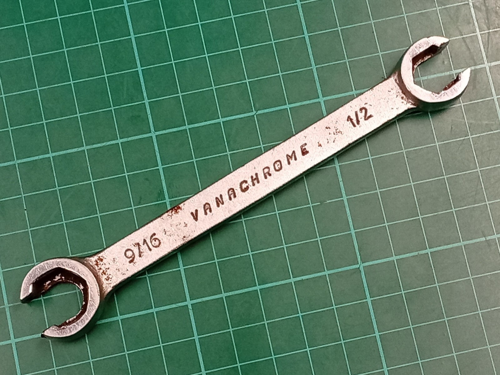 Vintage Facom No43, 1/2″ x 9/16″ AF, Vanachrome Flare Spanner, Made In France