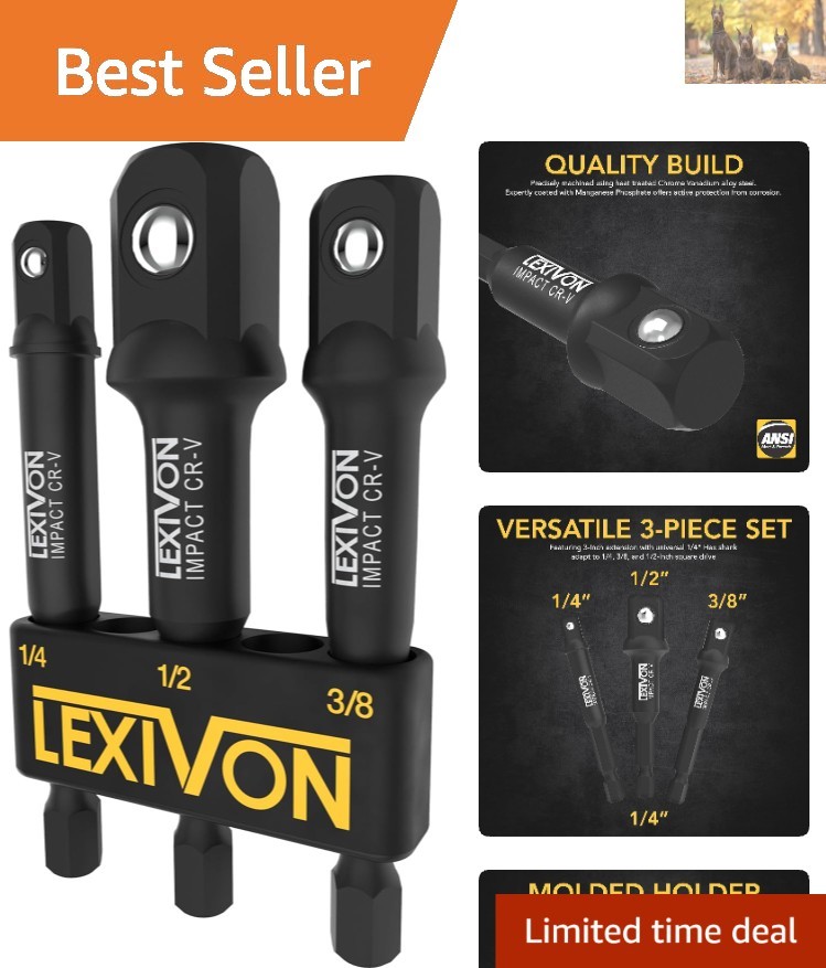 Efficient 3-Piece Impact Adapter Set – Rust-Proof & Quick Change Compatible