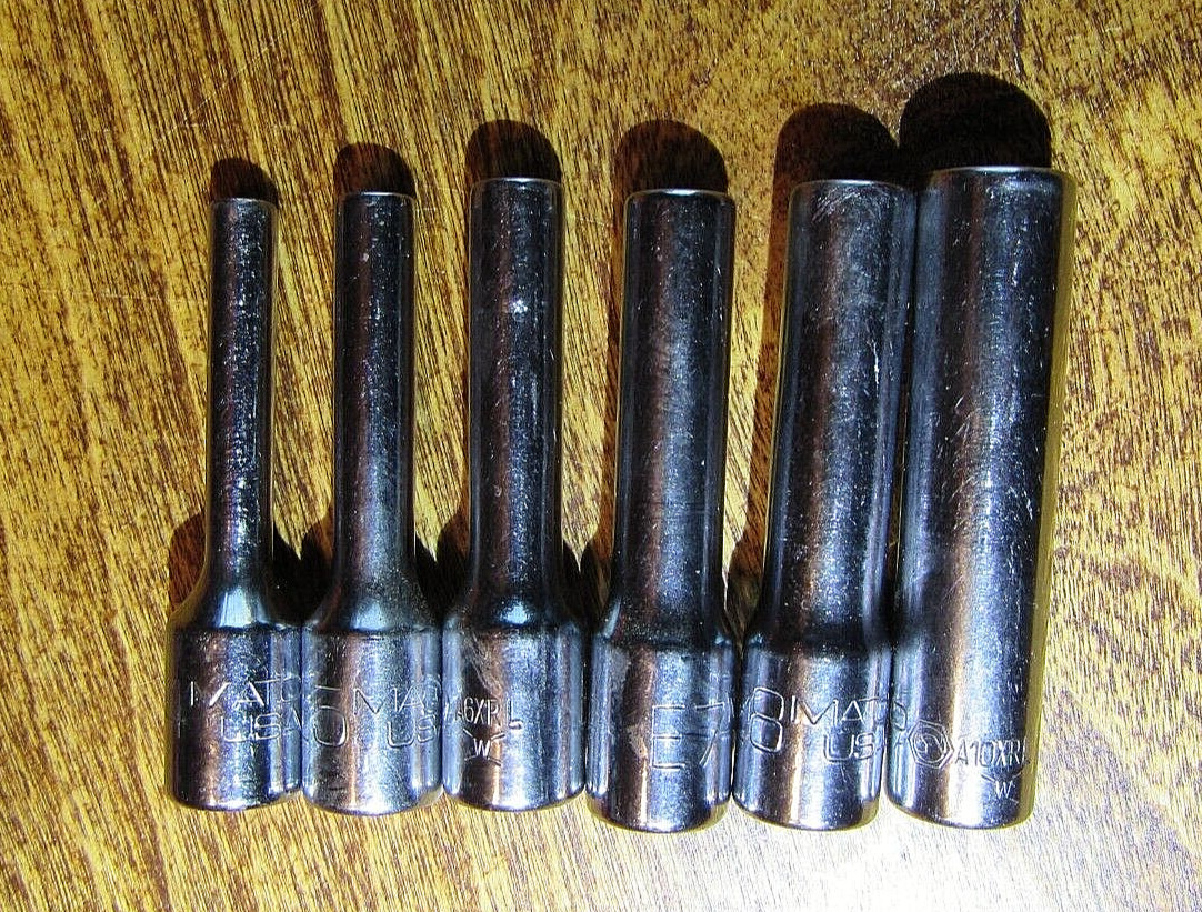 Matco Tools 1/4 Inch Drive 6PC Torx Deep E4 E5 E6 E7 E8 E10 GOOD CONDITION