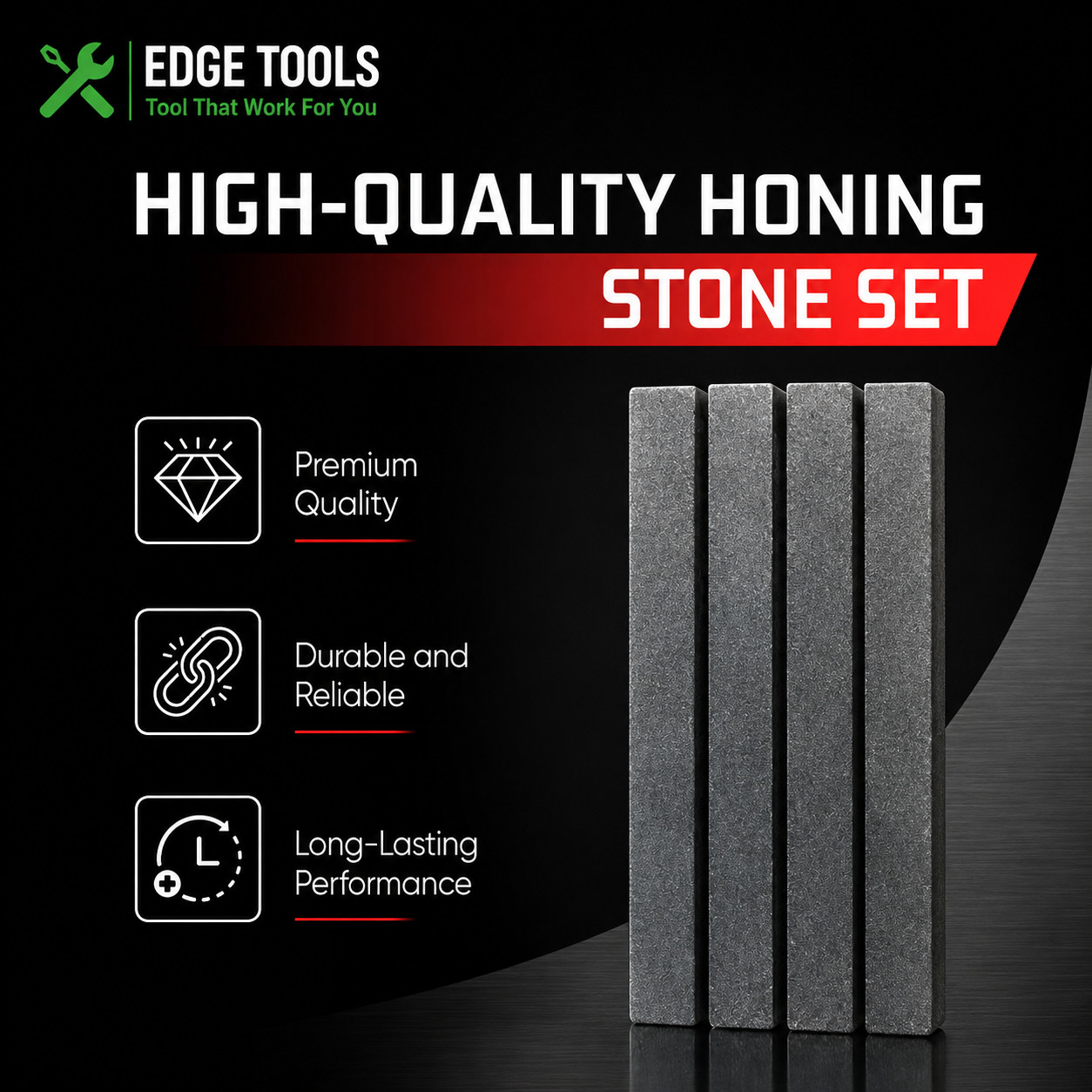 All Sizes CYLINDER ENGINE HONE kit’s 2.5″ – 5.5″ STONES ONLY EDGE TOOLS USA