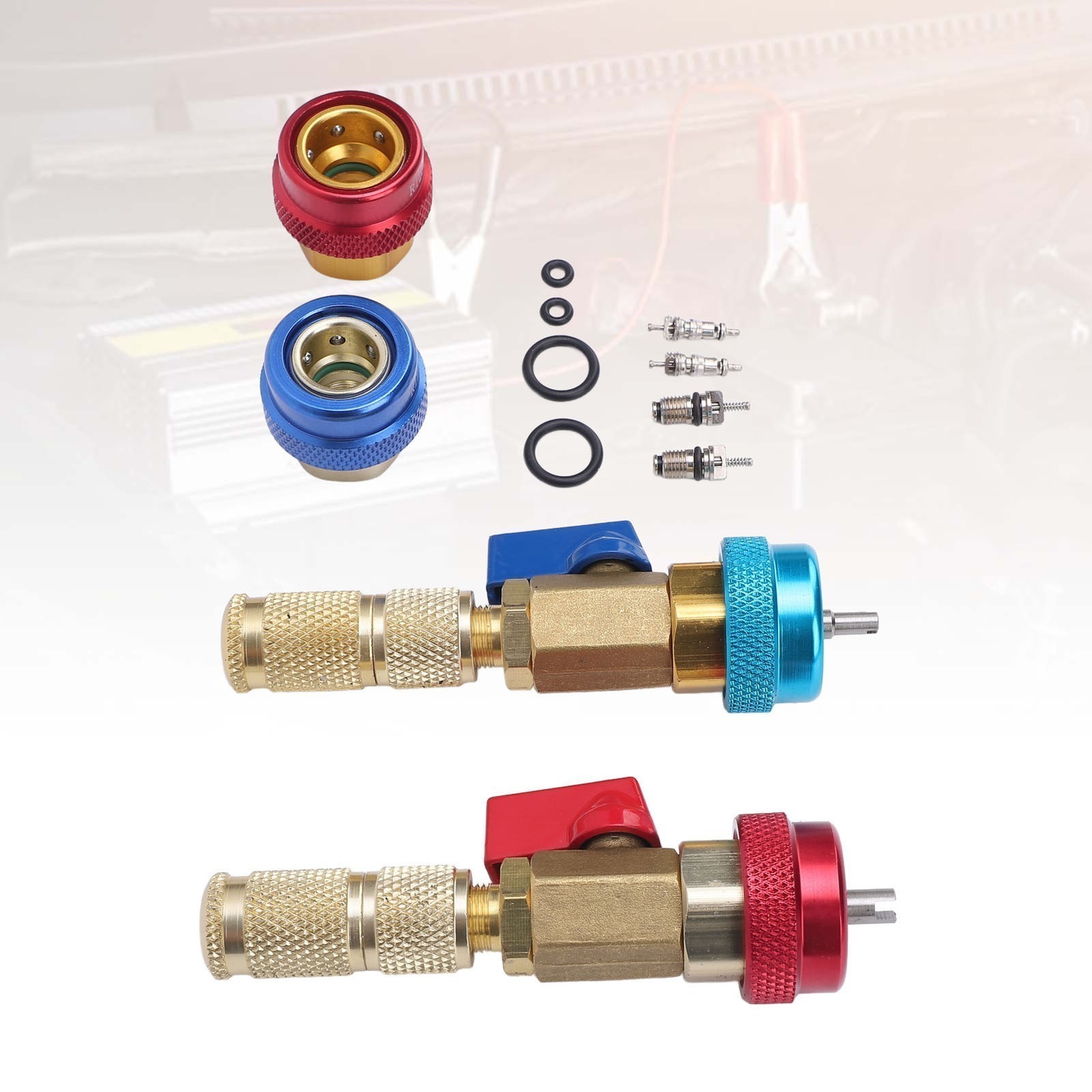 R134A Valve Core Quick Remover Installer Kit Stainless Steel Brass High Low
