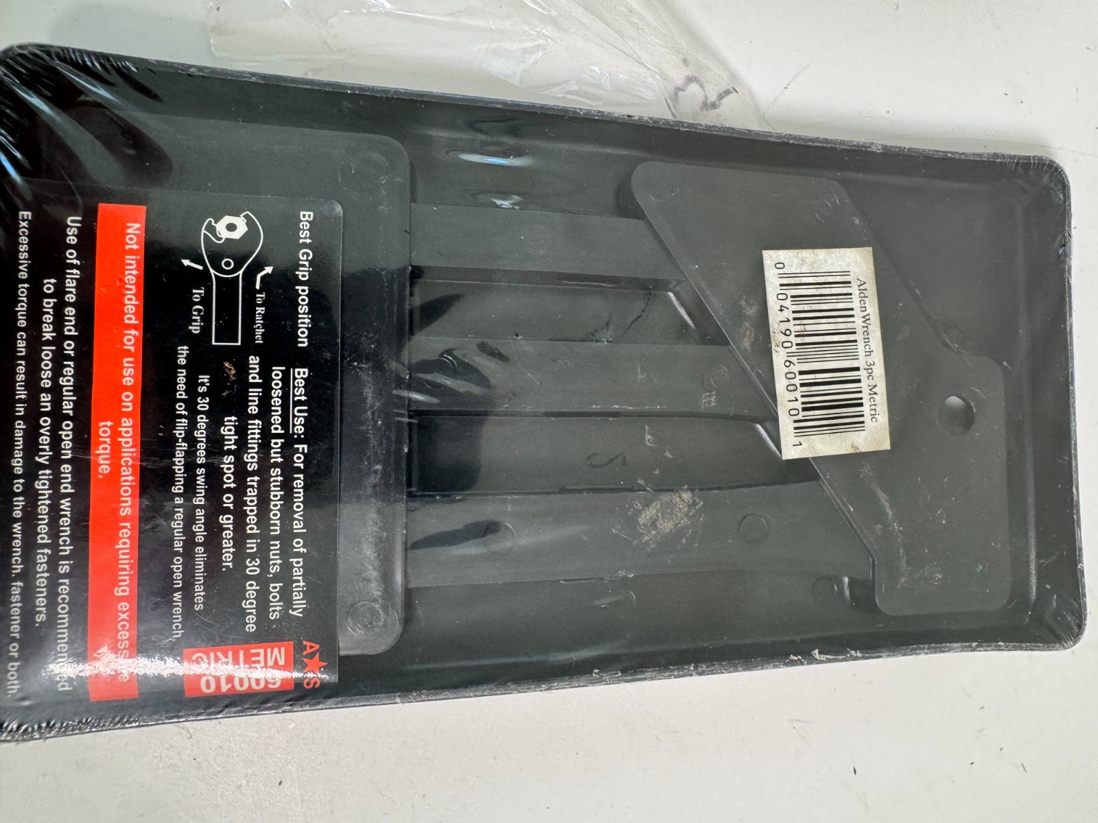 ALDEN WRENCH 3pce Open End Ratchet Set Metric (Double Head) 10-17MM NEW