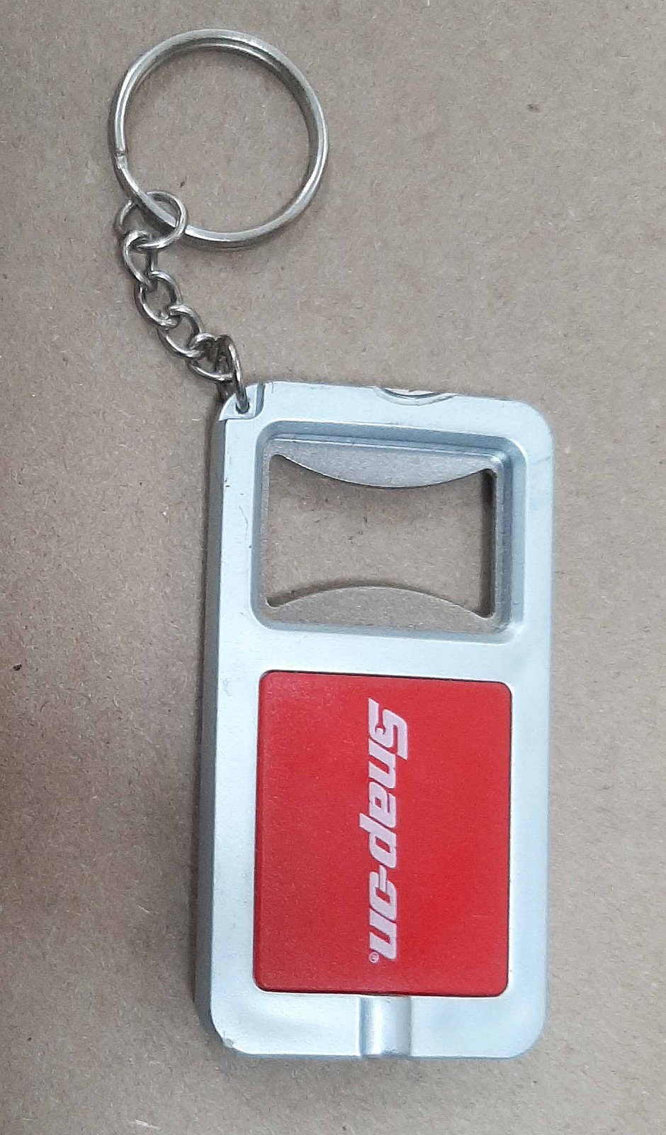 Snap-On RED Keychain Bottle Opener with light.