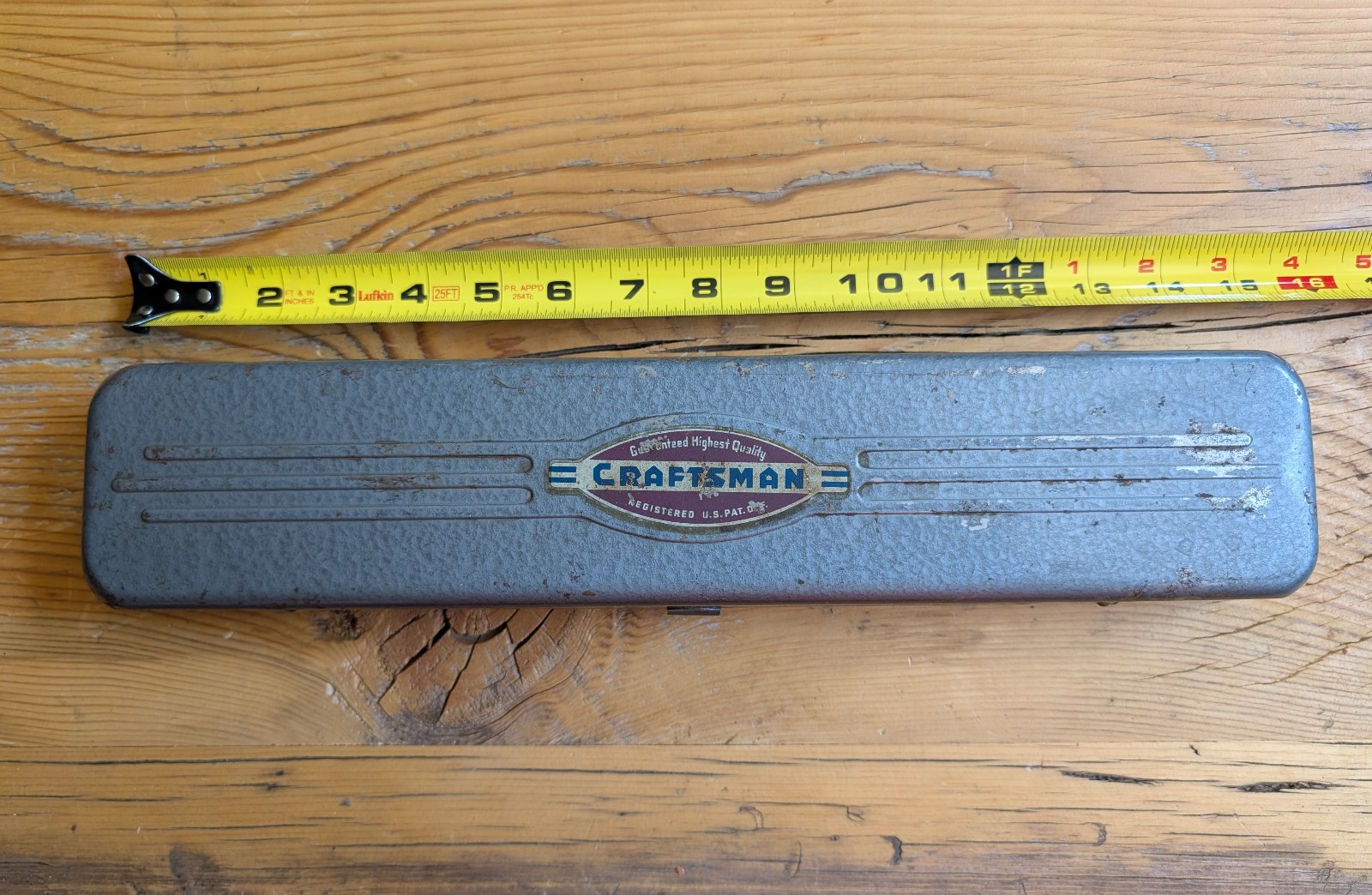 Vintage Craftsman 1/2″ Drive 12pc SAE Socket Set w/ Metal Case *V-Series* USA