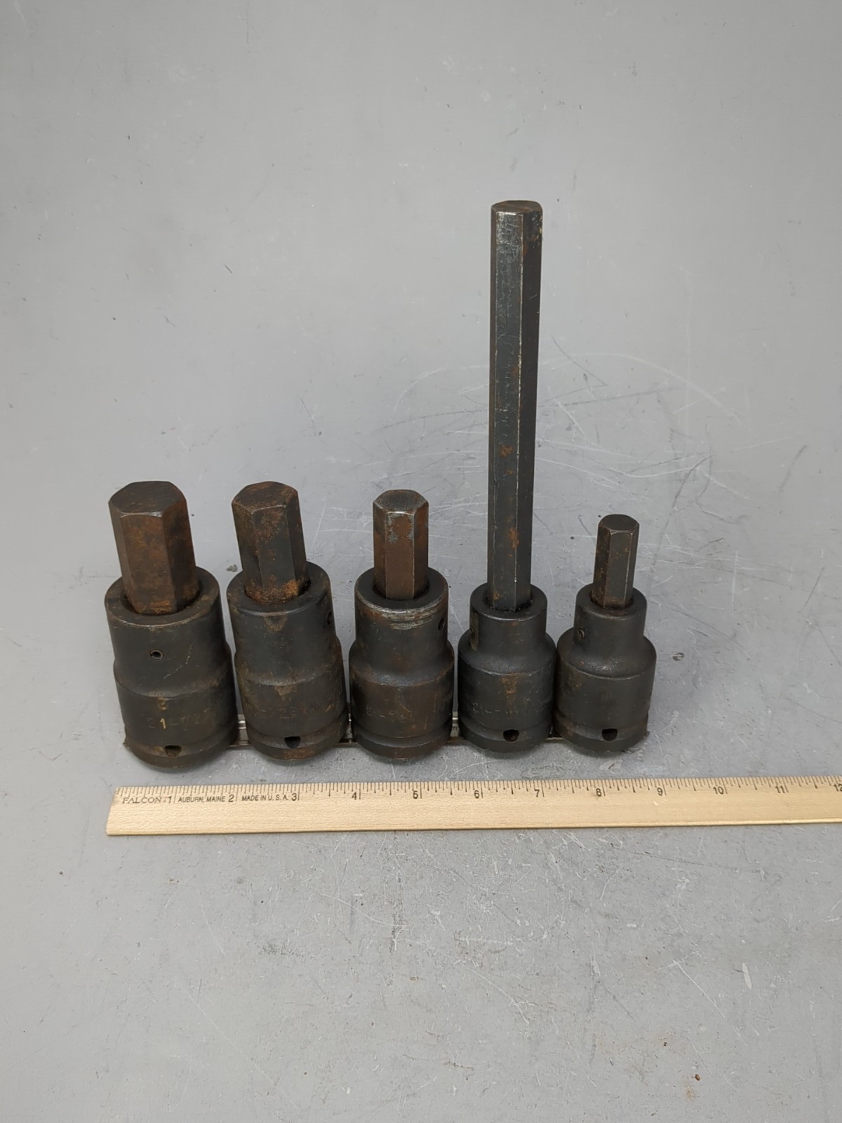 Armstrong 5 Pc XL Impact Hex Bit Socket Set 3/4″ Drive Rail SAE USA 9/16 To 1″