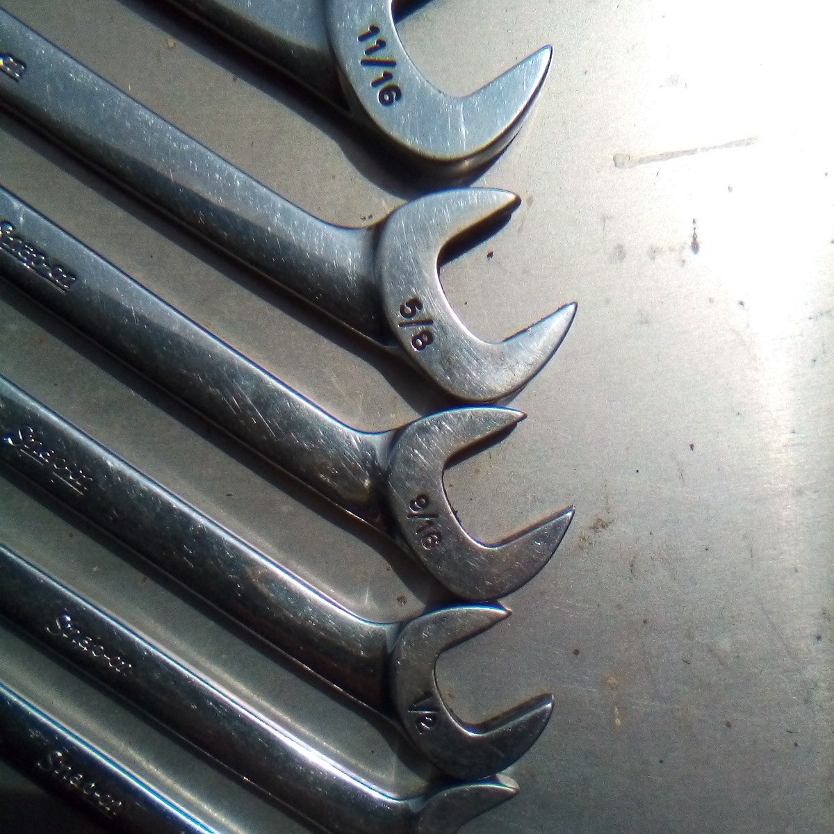 Snap On Tools SAE Four-way Angle Wrench 7 Piece Set VS 807 Lot 1020