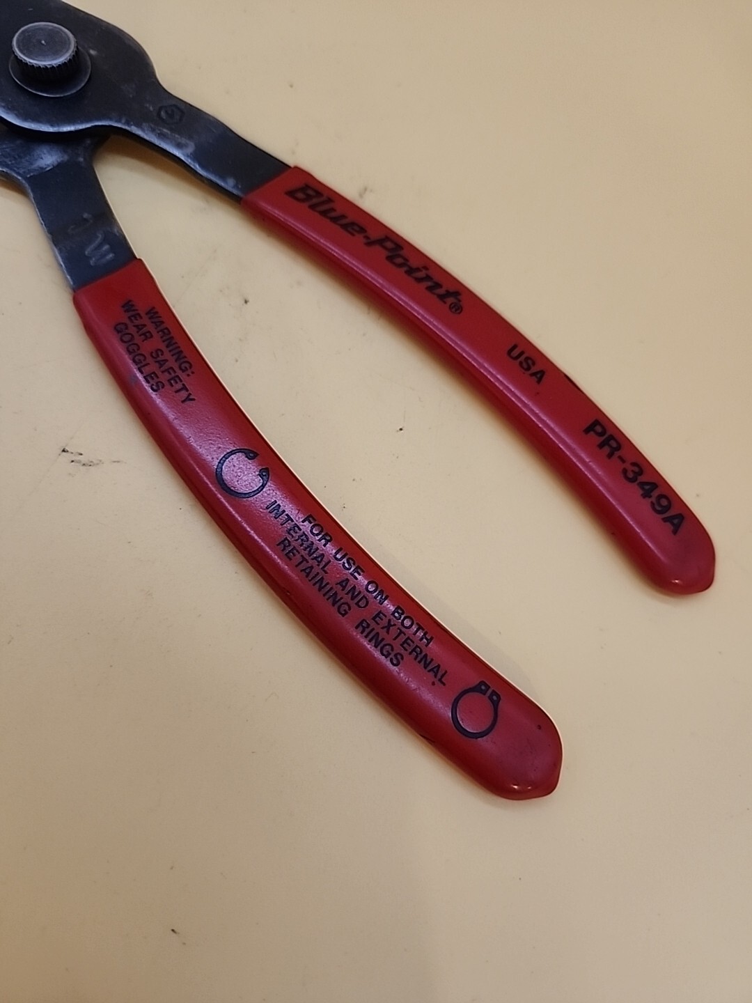 Blue-Point Tools 7″ Internal External Retaining Ring Pliers 90° Tip PR-349A USA