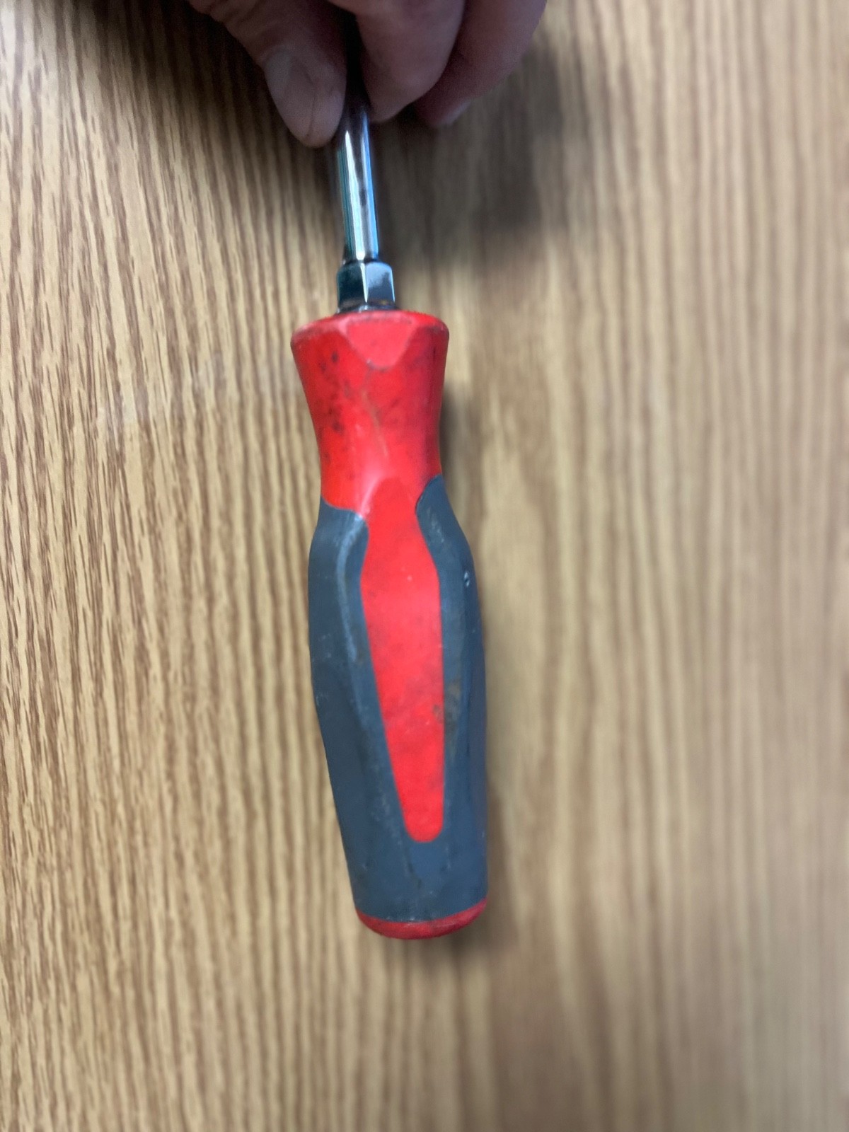 SNAP ON GSHD8 3/8 FLAT BLADE SCREWDRIVER 13.5″ LONG RED/GRAY HANDLE – LOT#6