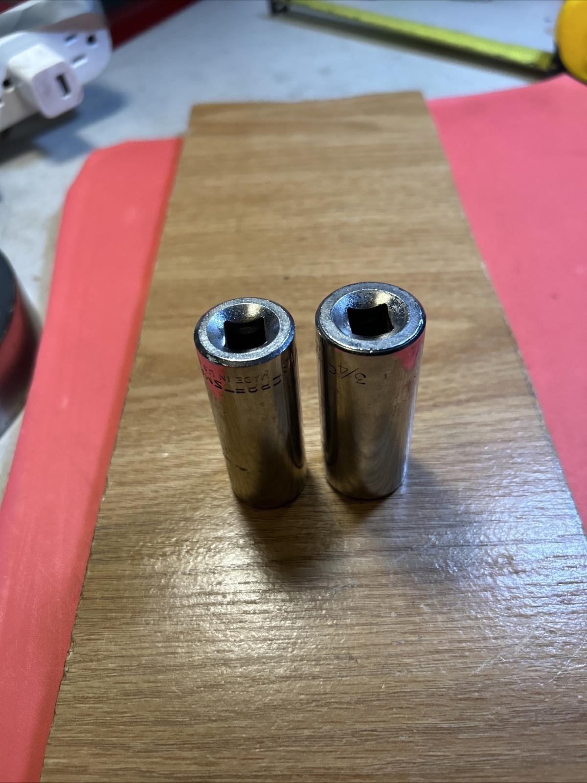 CRAFTSMAN – Lot Of 2 Deep Sockets,3/8” Drive,12pt (11/16” & 3/4”) -EE- Series