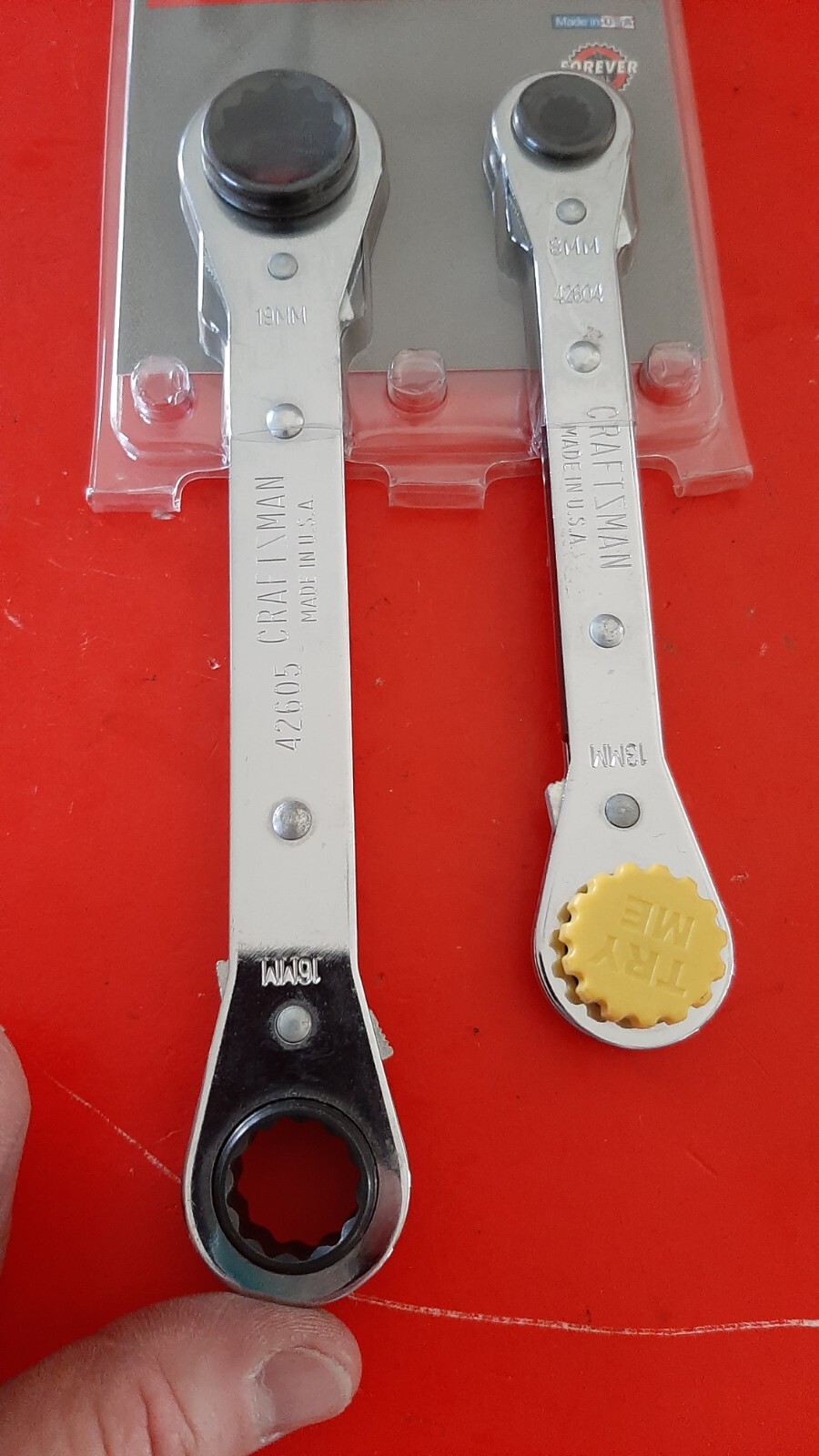 NOS Craftsman USA 4 in 1 One Metric Ratcheting Wrench Set 8 10 12 13 16-19 42601