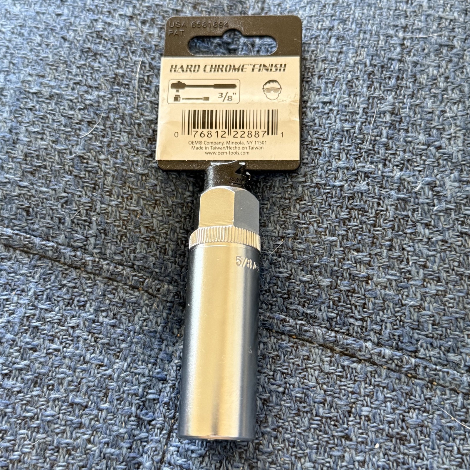 OEM TOOLS 6 Point Socket 3/8” Drive 5/8” Deep Well Spark Plug Socket