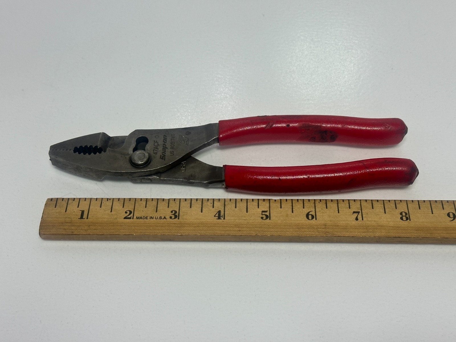 🇺🇸 Snap On Tools USA 8″ Long Talon Grip Combination Slip-Joint Pliers, 47ACF