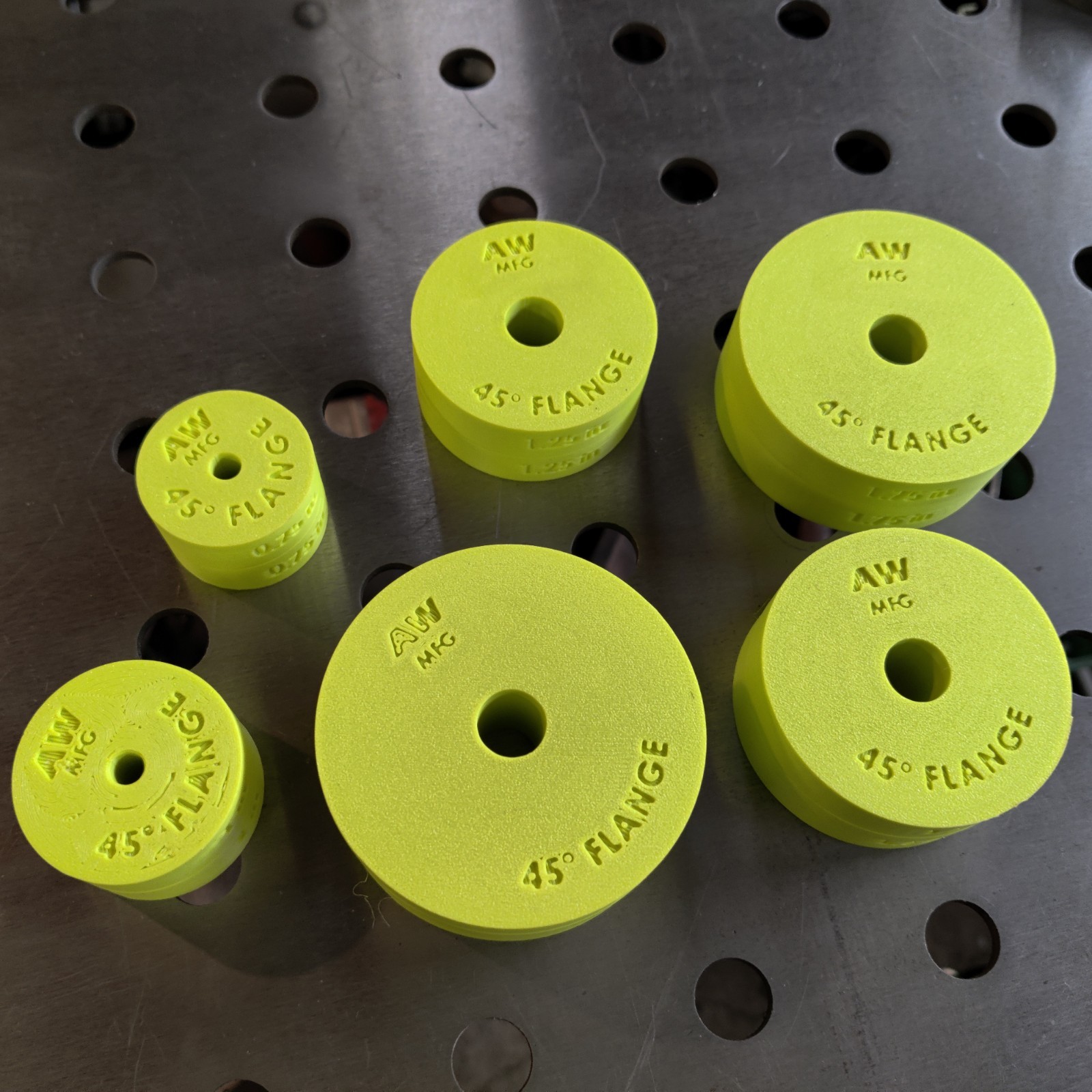 AW MFG – Dimple Die Set – 45° Flange (3/4″, 1″, 1 1/4″, 1 1/2″, 1 3/4″, 2″)