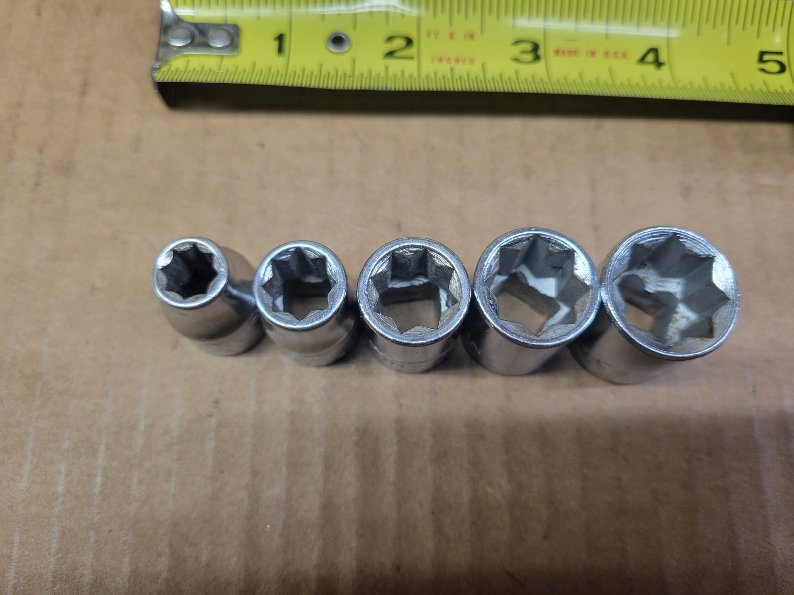 Craftsman USA 5-Piece 3/8″ Drive 8-Point Double Square Socket Set -V- Series
