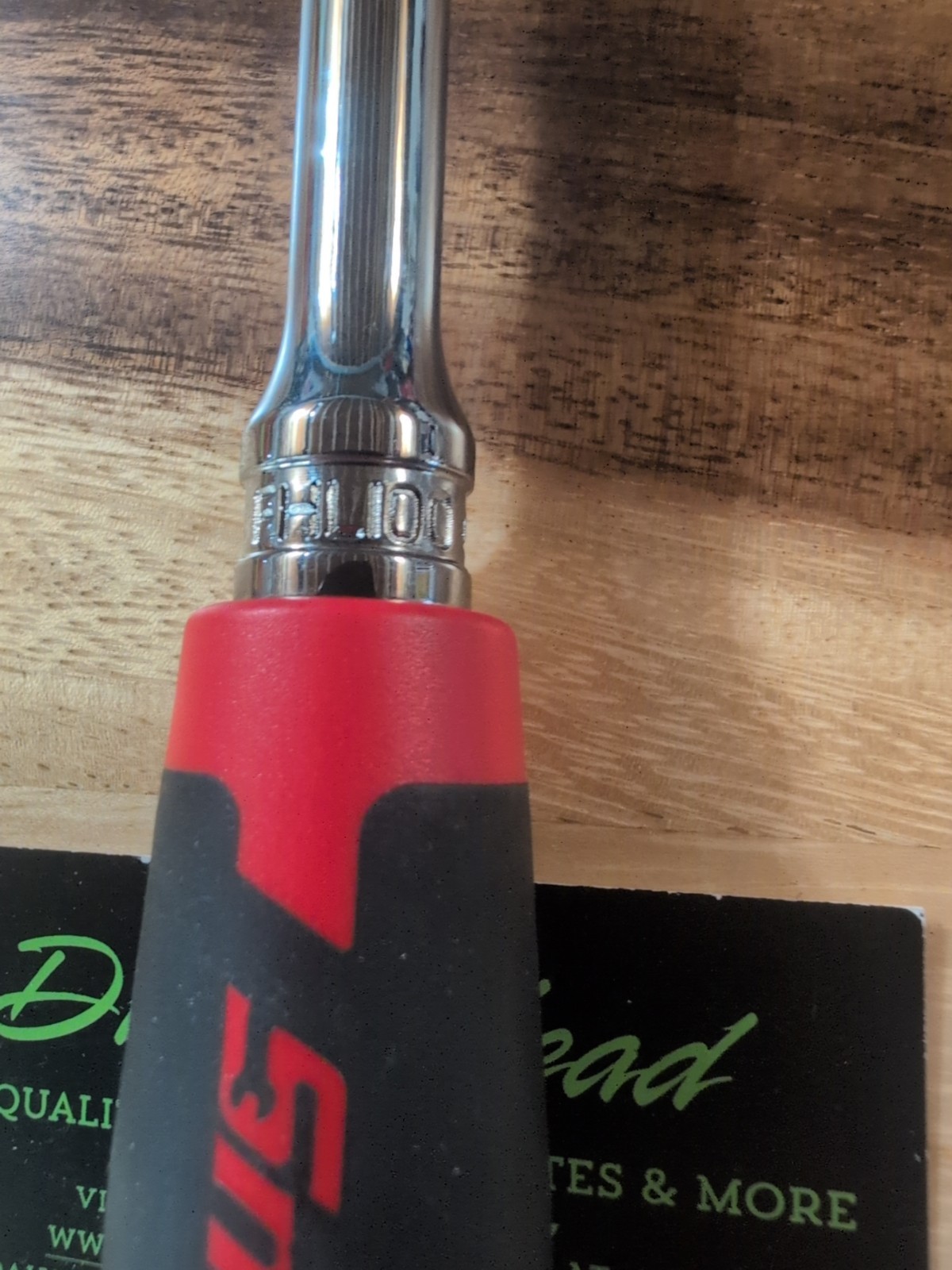 *NEW* Snap On Tools FHL100 3/8″ 100 Tooth RED Soft Grip Ratchet