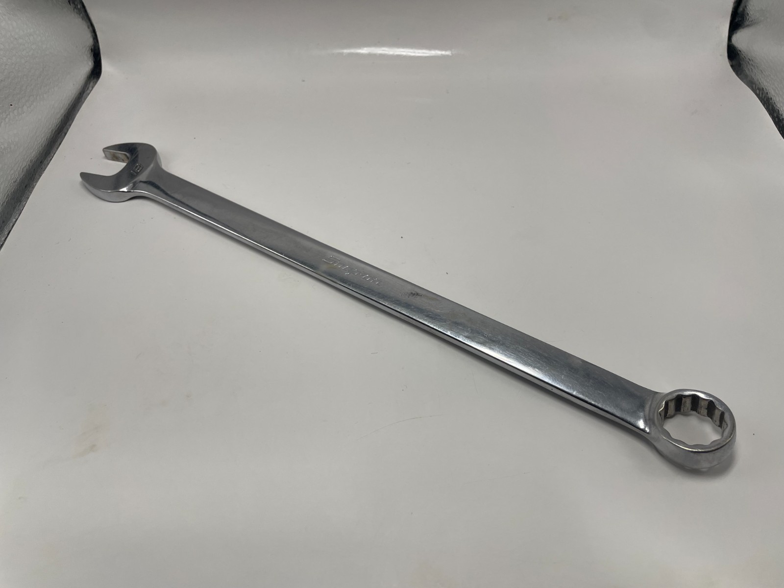 Snap-on Tools OEXLM18 Xtra Long Combination Open Box End Wrench Metric 18mm